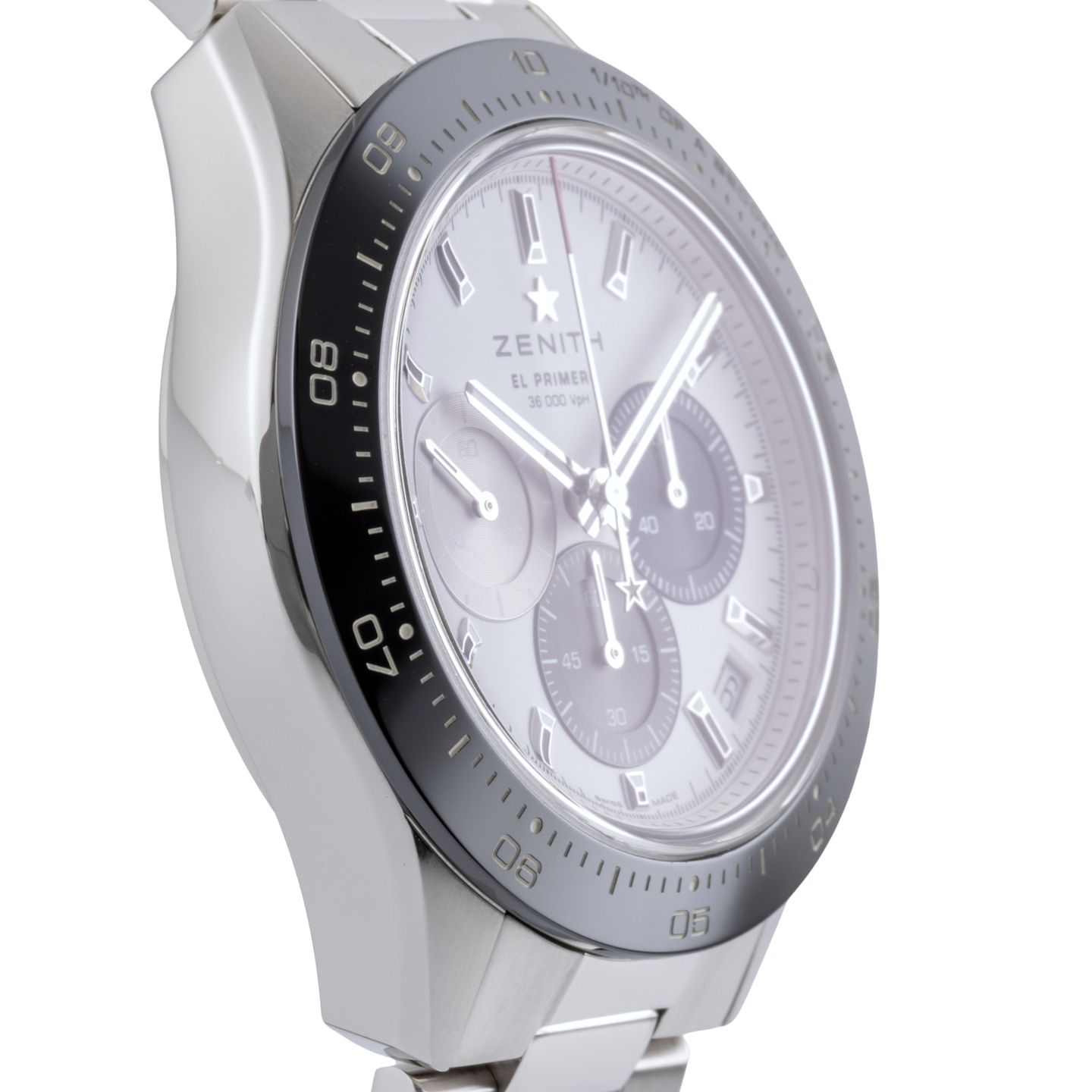 Zenith Chronomaster Sport 03.3100.3600/69.M3100 (Onbekend (willekeurig serienummer)) - Wit wijzerplaat 41mm Staal (7/8)