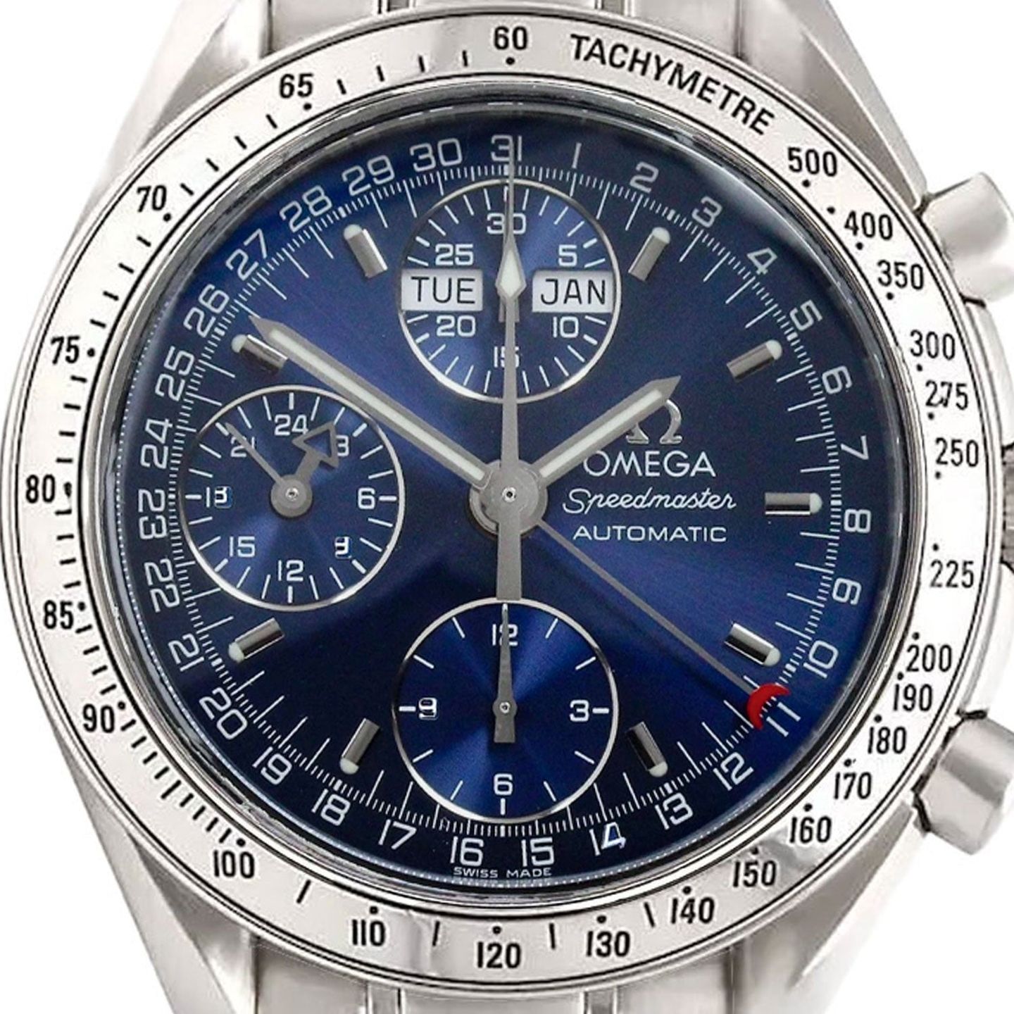 Omega Speedmaster Day Date 3521.80.00 (Unknown (random serial)) - Blue dial 39 mm Steel case (2/5)