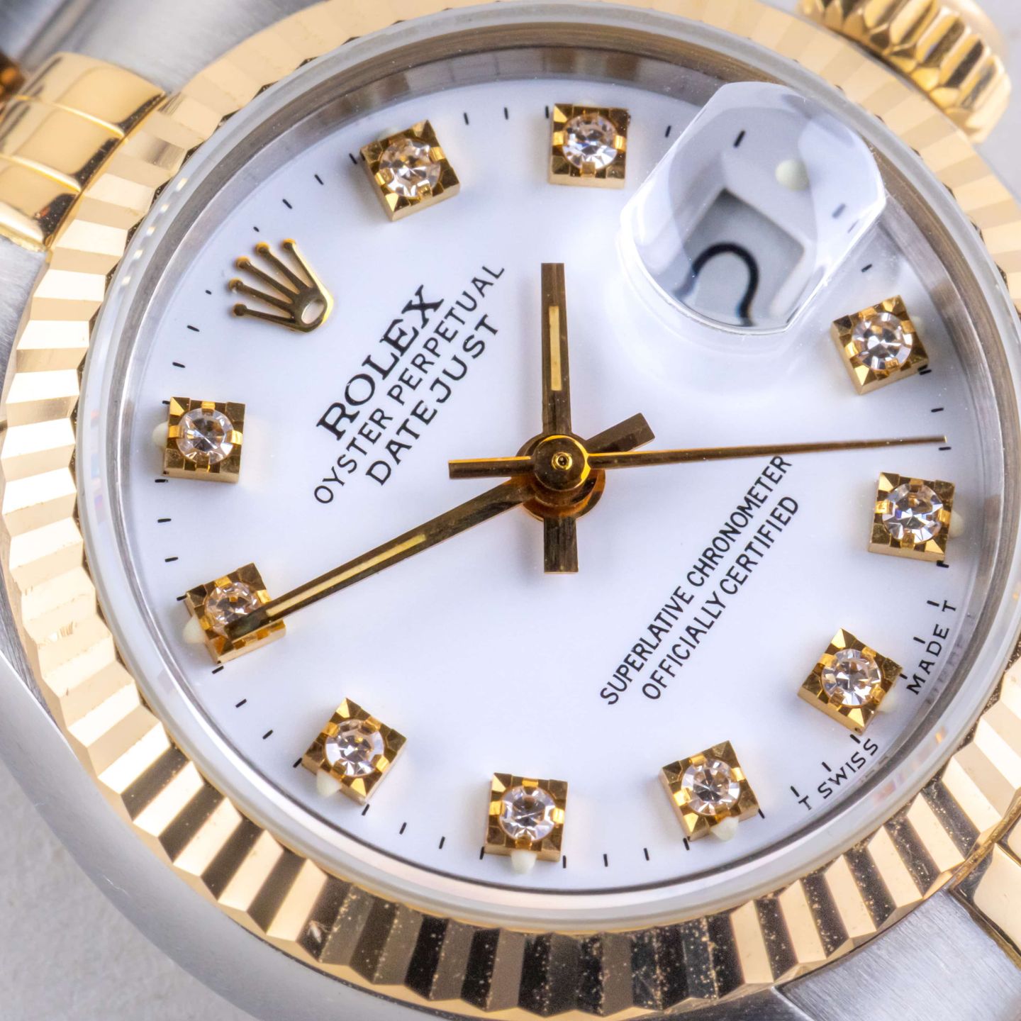 Rolex Lady-Datejust 69173 (1985) - White dial 26 mm Gold/Steel case (2/8)