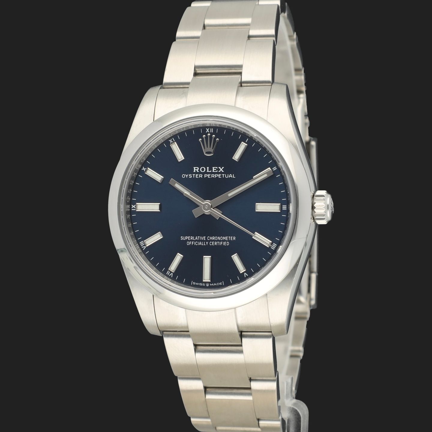 Rolex Oyster Perpetual 34 124200 (2022) - Blue dial 34 mm Steel case (1/8)