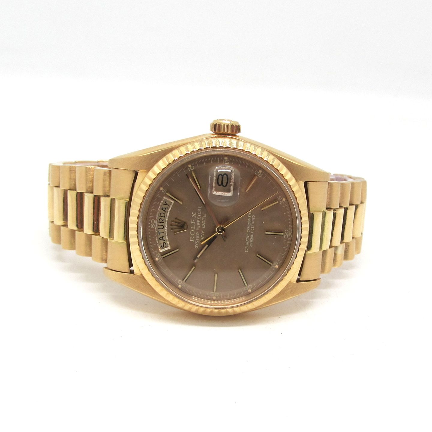Rolex Day-Date 36 18038 (Unknown (random serial)) - Brown dial 36 mm Yellow Gold case (2/5)