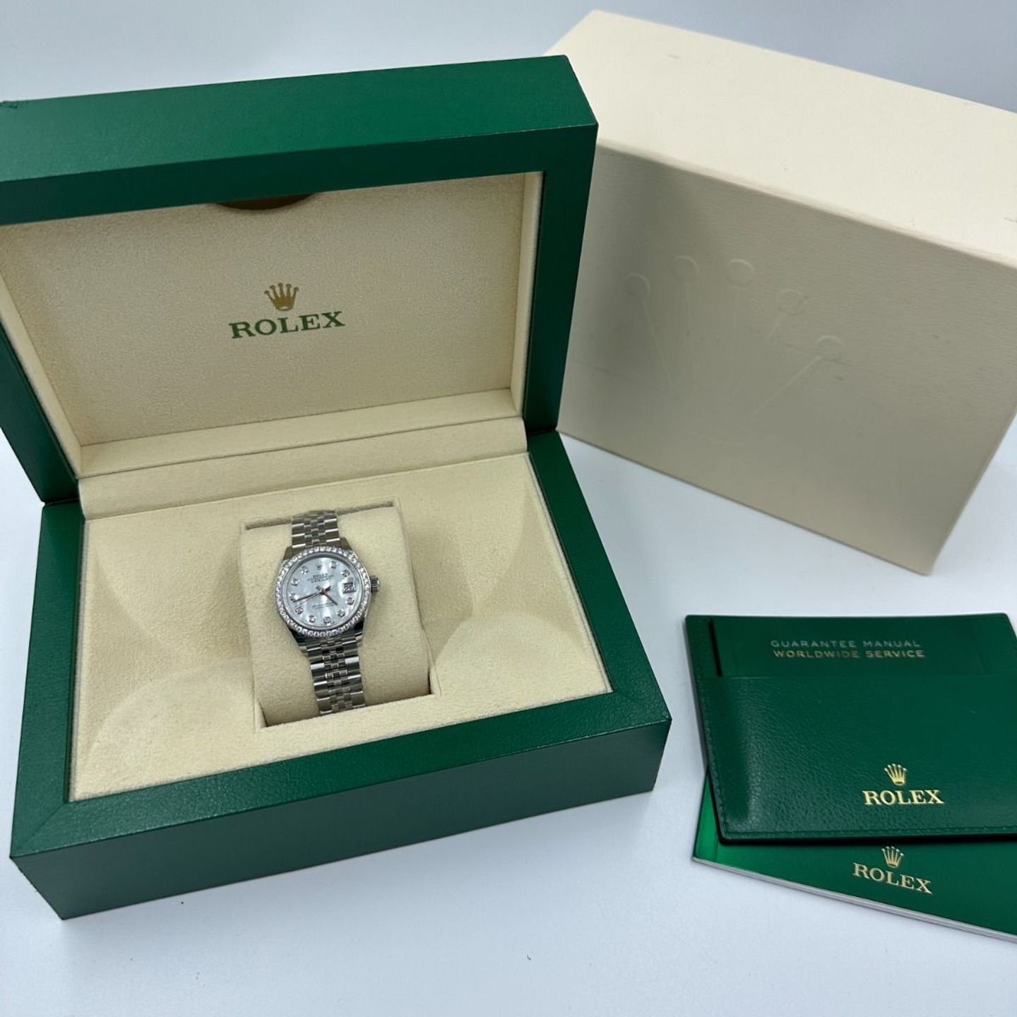 Rolex Lady-Datejust 279384RBR (2024) - Pearl dial 28 mm Steel case (2/8)