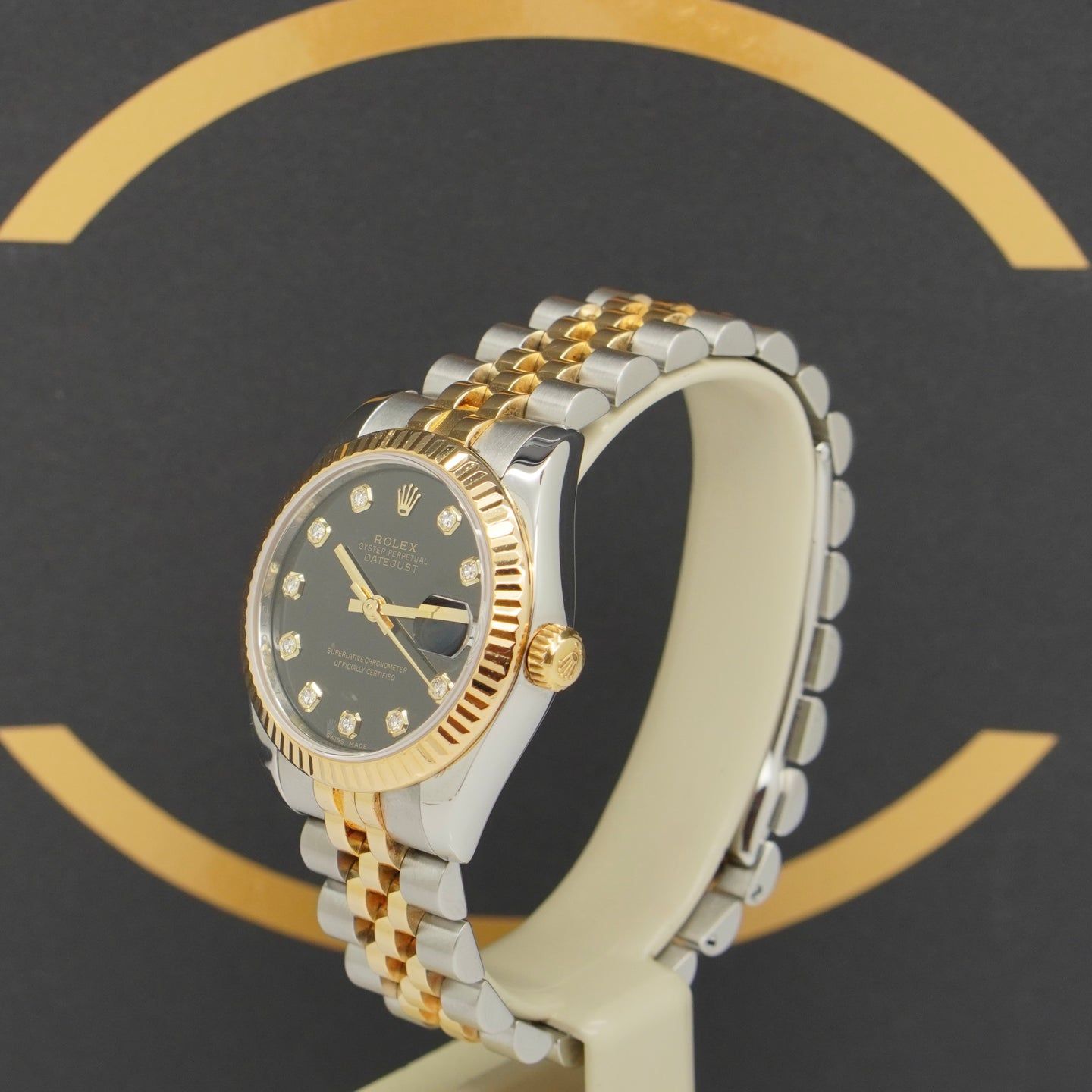 Rolex Lady-Datejust 178273 (2013) - Zwart wijzerplaat 31mm Goud/Staal (3/7)
