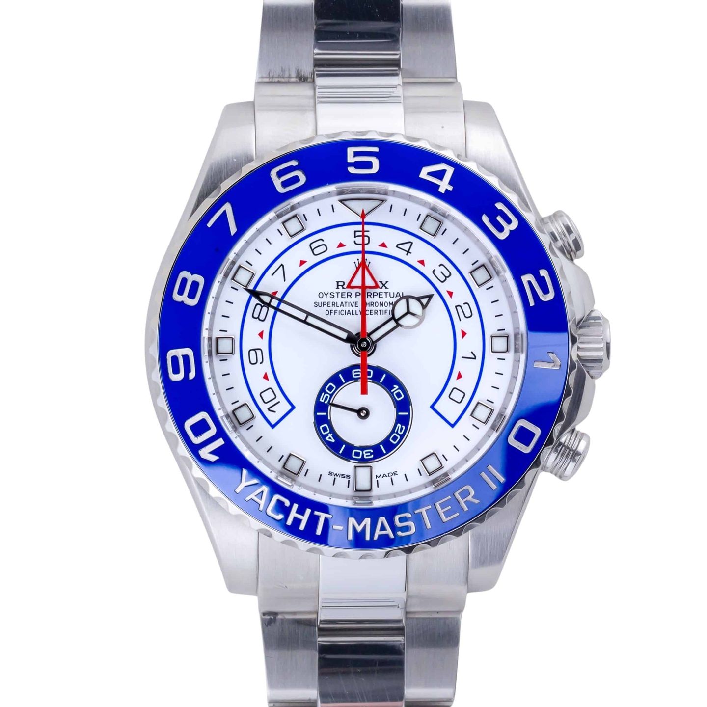 Rolex Yacht-Master II 116680 (2018) - Wit wijzerplaat 44mm Staal (3/8)