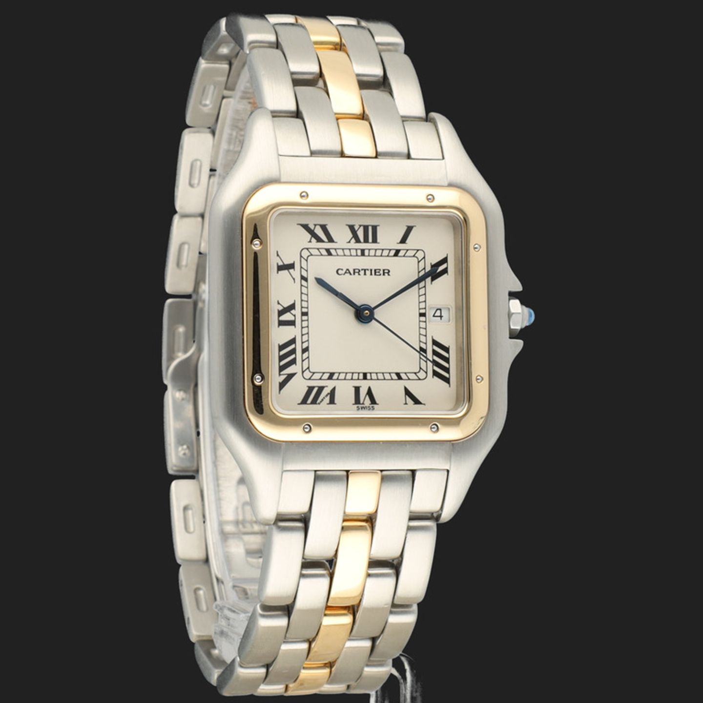 Cartier Panthère 187957 (1989) - Wit wijzerplaat 29mm Goud/Staal (4/8)