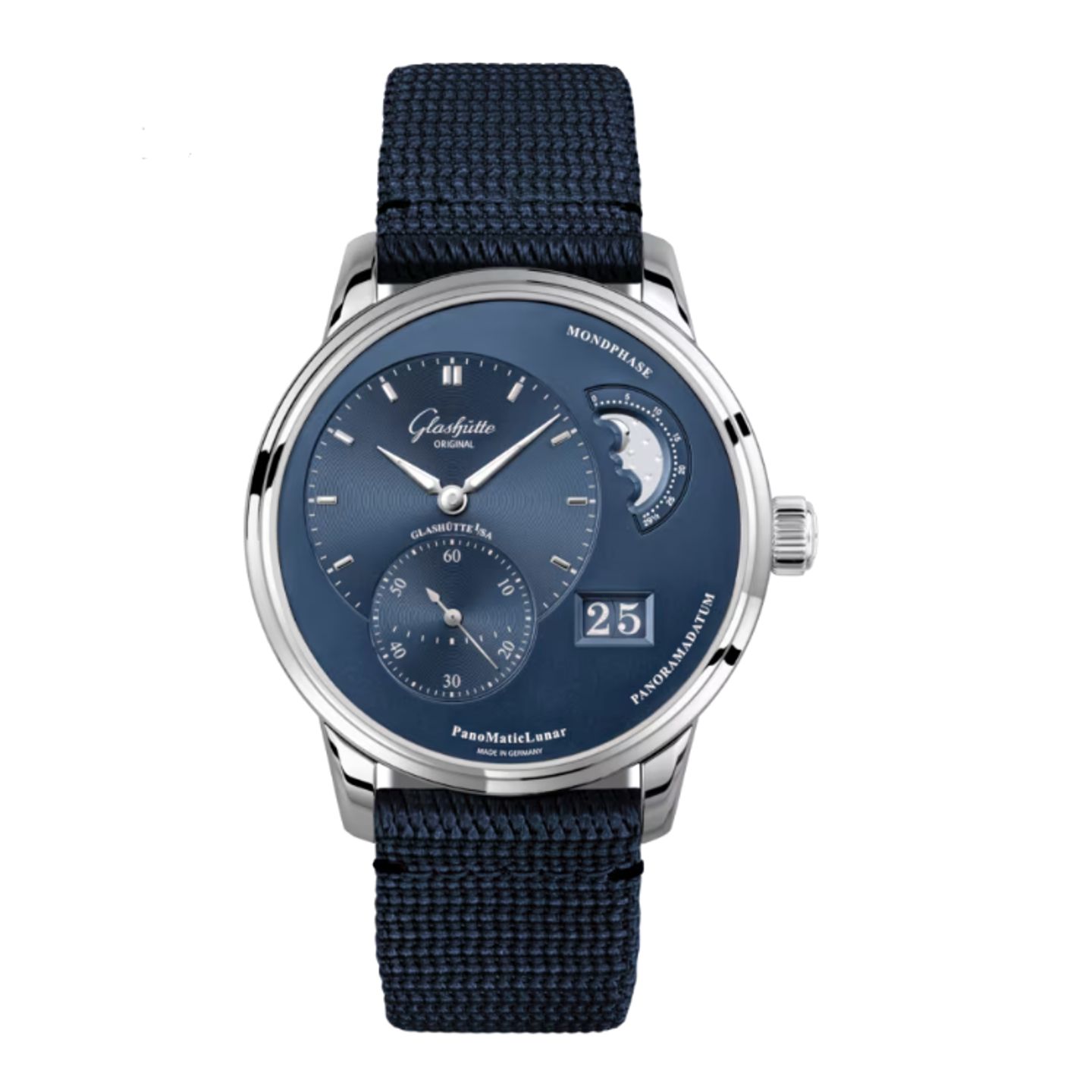 Glashütte Original PanoMaticLunar 1-90-02-46-32-64 (2023) - Blue dial 40 mm Steel case (1/1)