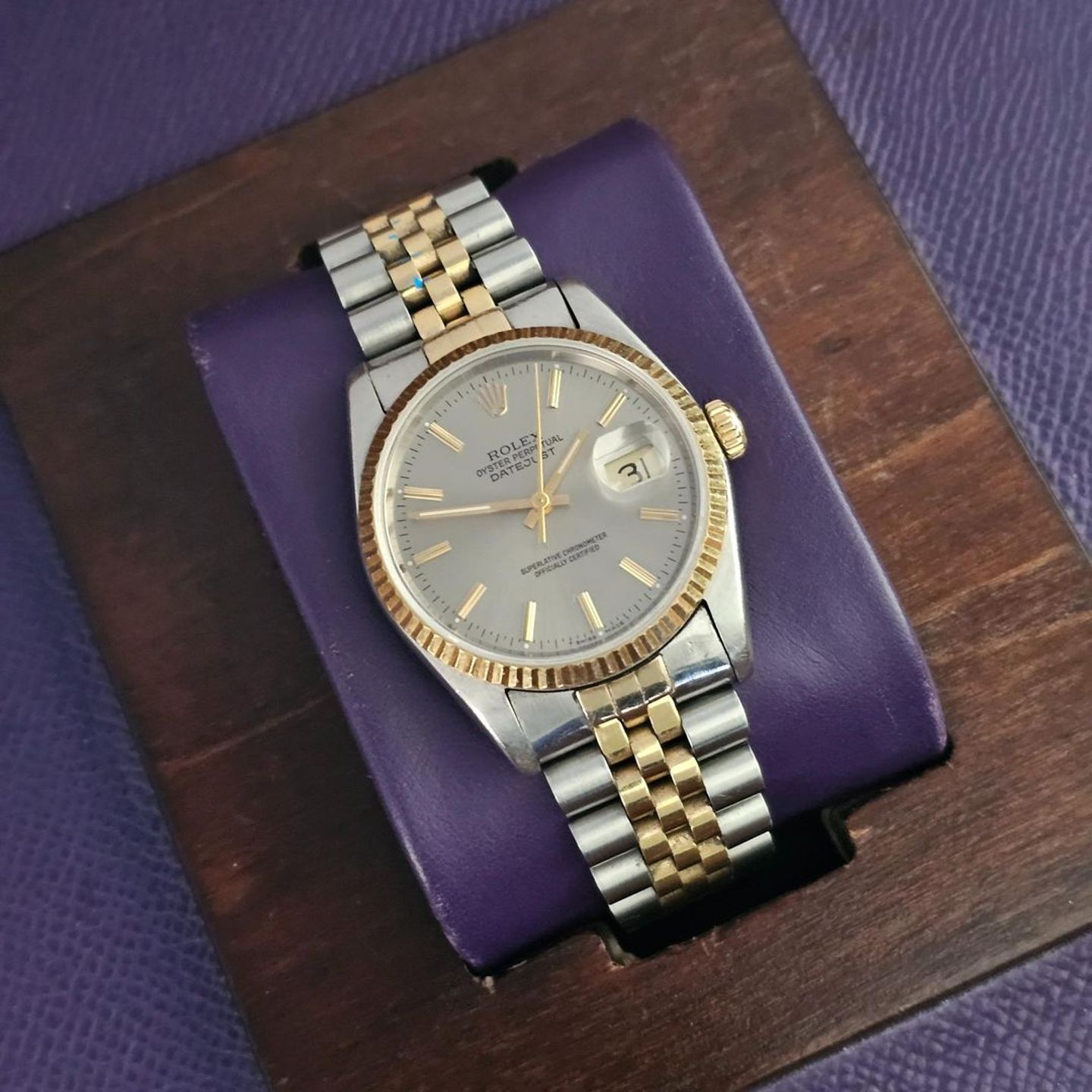 Rolex Datejust 36 16233 (1989) - Silver dial 36 mm Gold/Steel case (1/4)