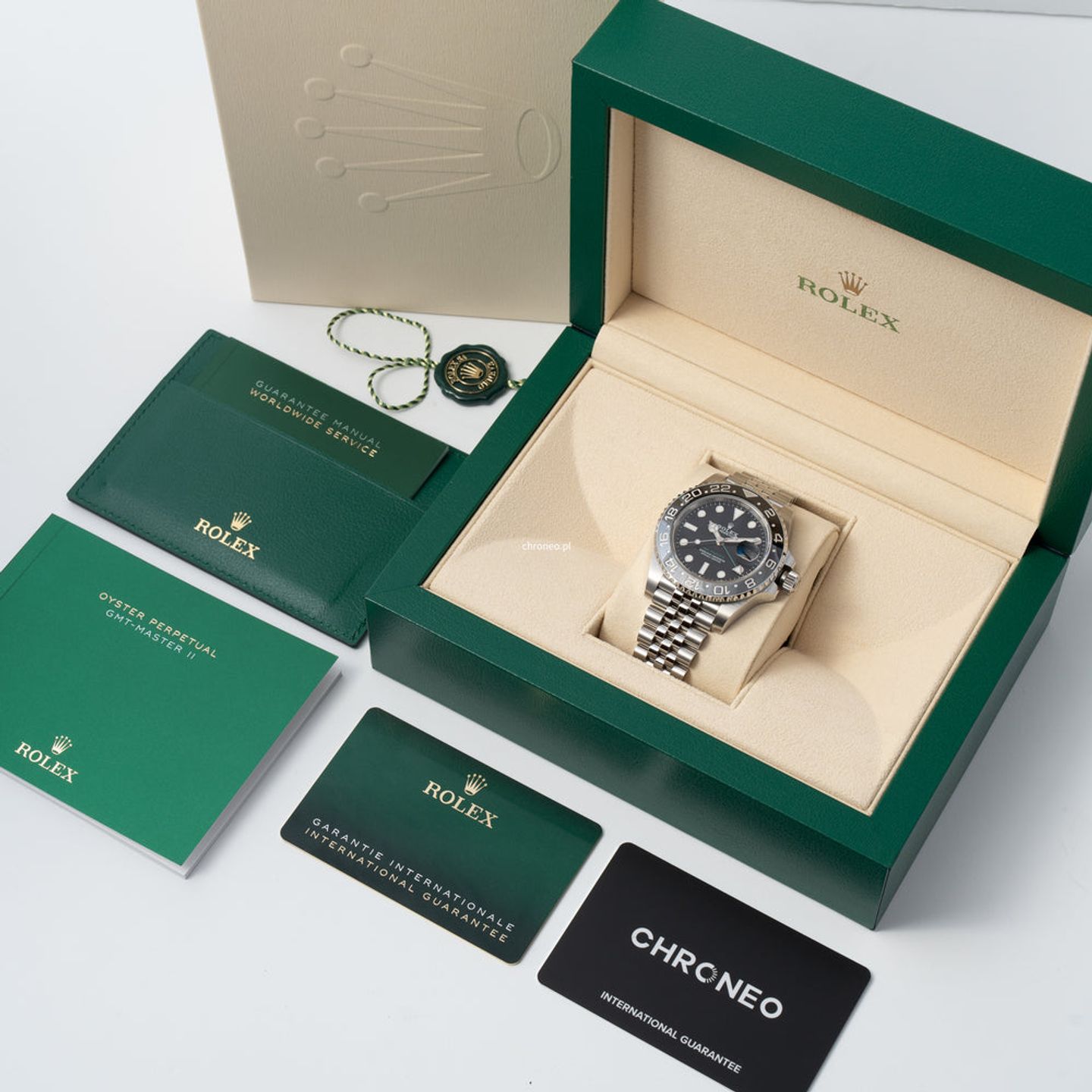 Rolex GMT-Master II 126710GRNR (2024) - Zwart wijzerplaat 40mm Staal (8/8)