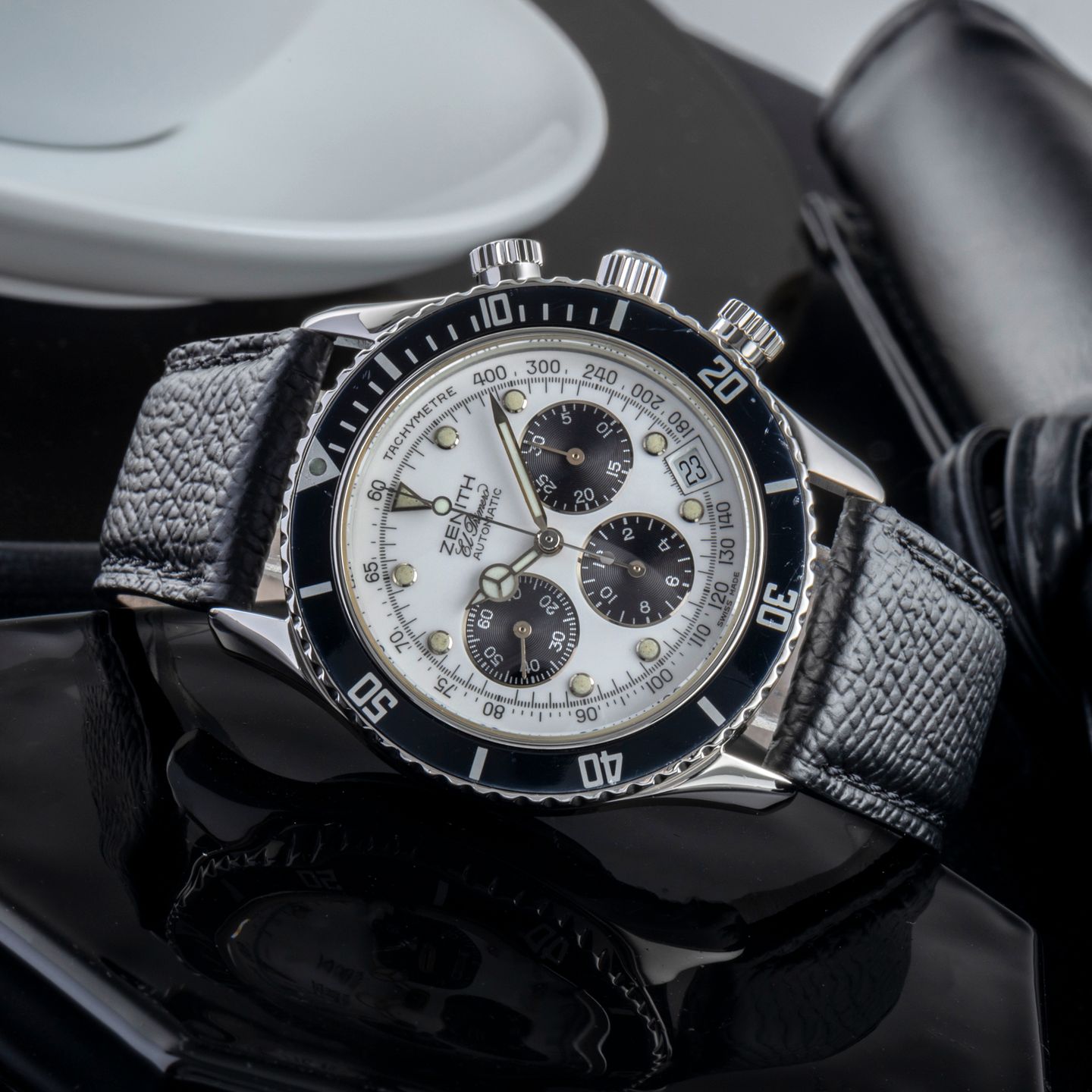 Zenith El Primero Chronograph 02.2310.400 (1995) - Wit wijzerplaat 40mm Staal (2/8)