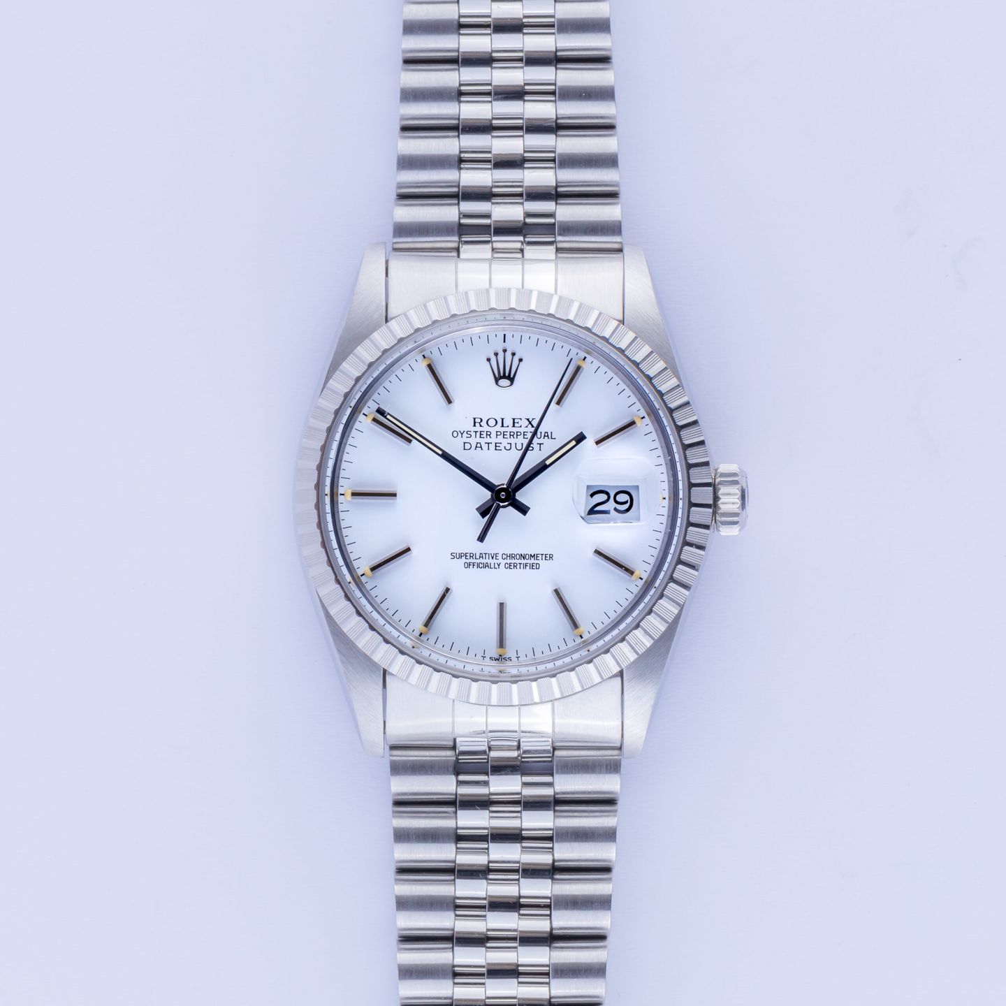 Rolex Datejust 36 16030 (1987) - White dial 36 mm Steel case (3/8)