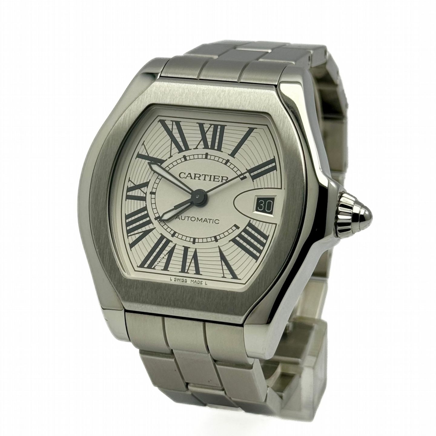 Cartier Roadster 3312 (2010) - Wit wijzerplaat 40mm Staal (1/10)