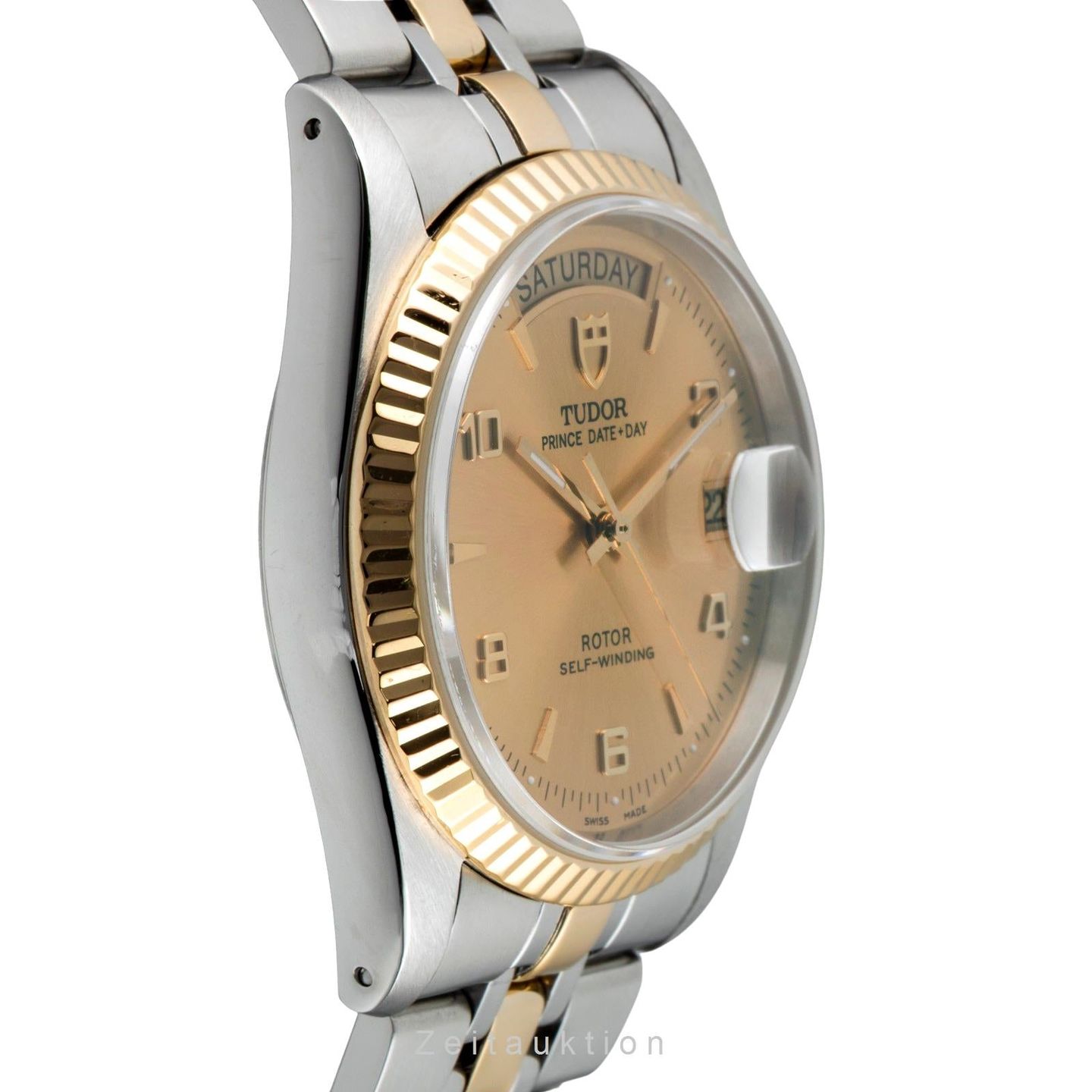 Tudor Prince Date 76213 (Unknown (random serial)) - Champagne dial 36 mm Gold/Steel case (6/8)