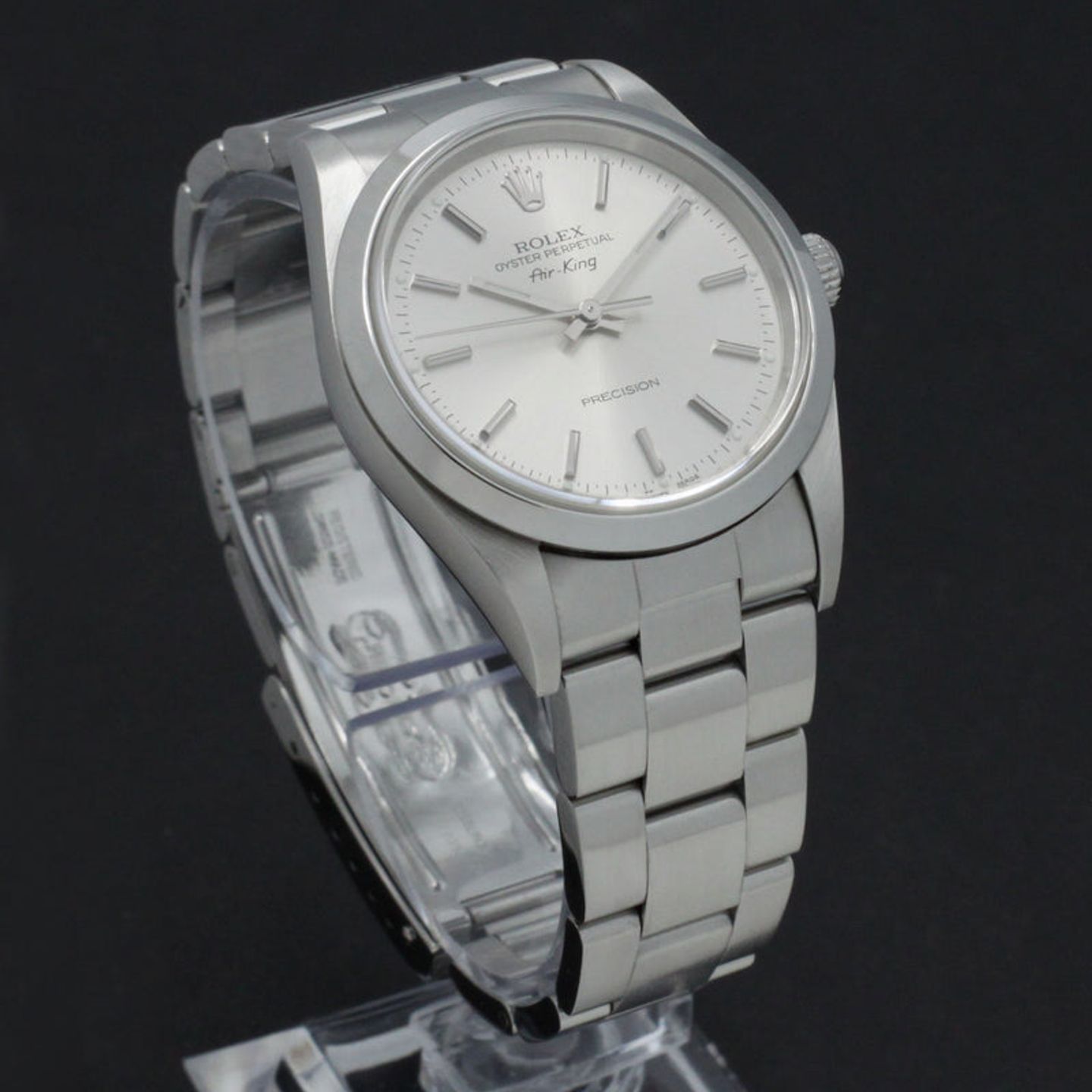 Rolex Air-King 14000 (2000) - Zilver wijzerplaat 34mm Staal (4/7)