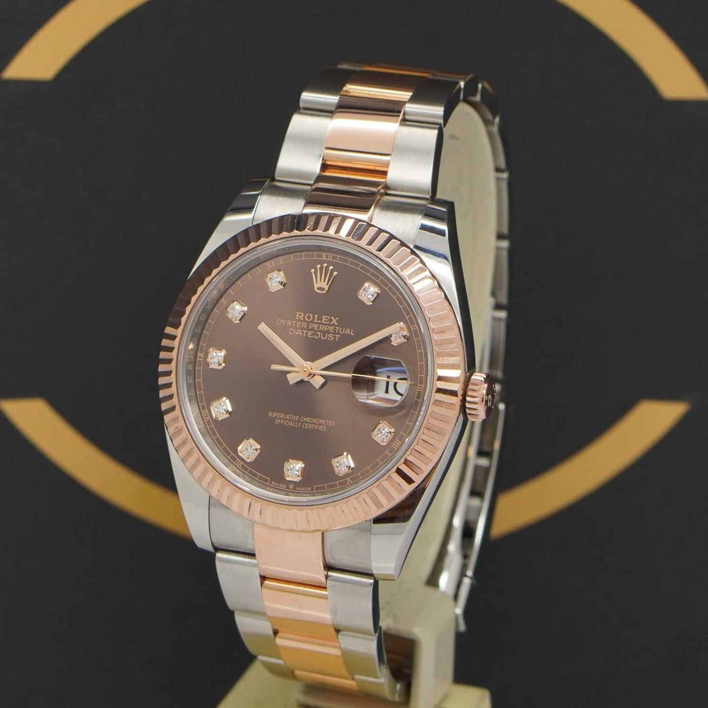 Rolex Datejust 41 126331 (2021) - Brown dial 41 mm Gold/Steel case (2/7)
