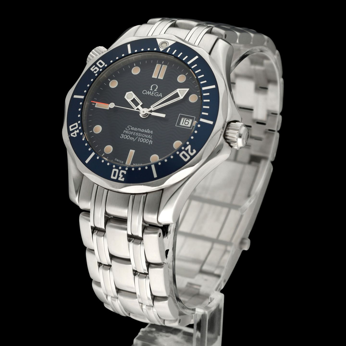 Omega Seamaster Diver 300 M 2561.80.00 (1994) - Blauw wijzerplaat 36mm Staal (2/8)