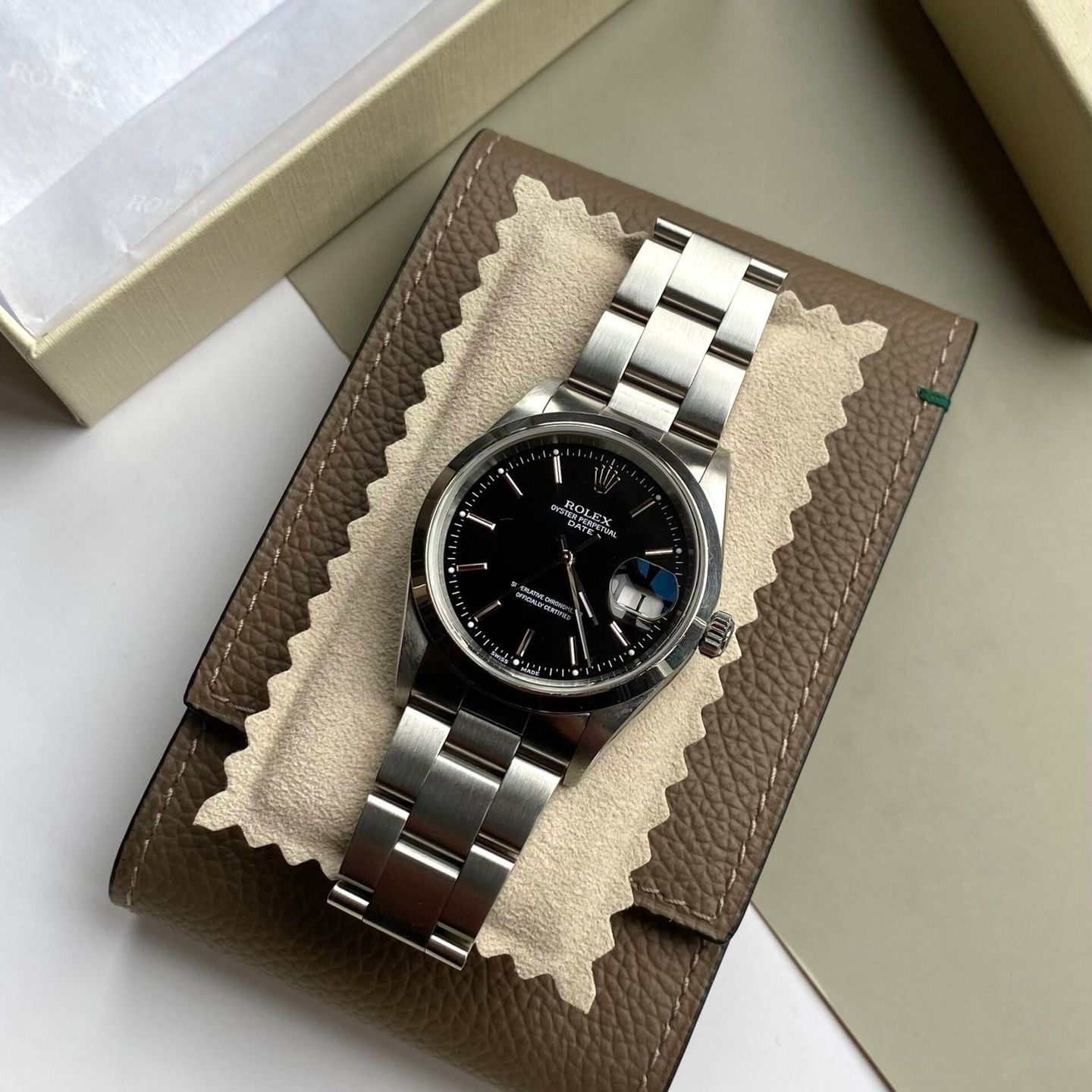 Rolex Oyster Perpetual Date 15200 (1991) - 34mm Staal (7/8)