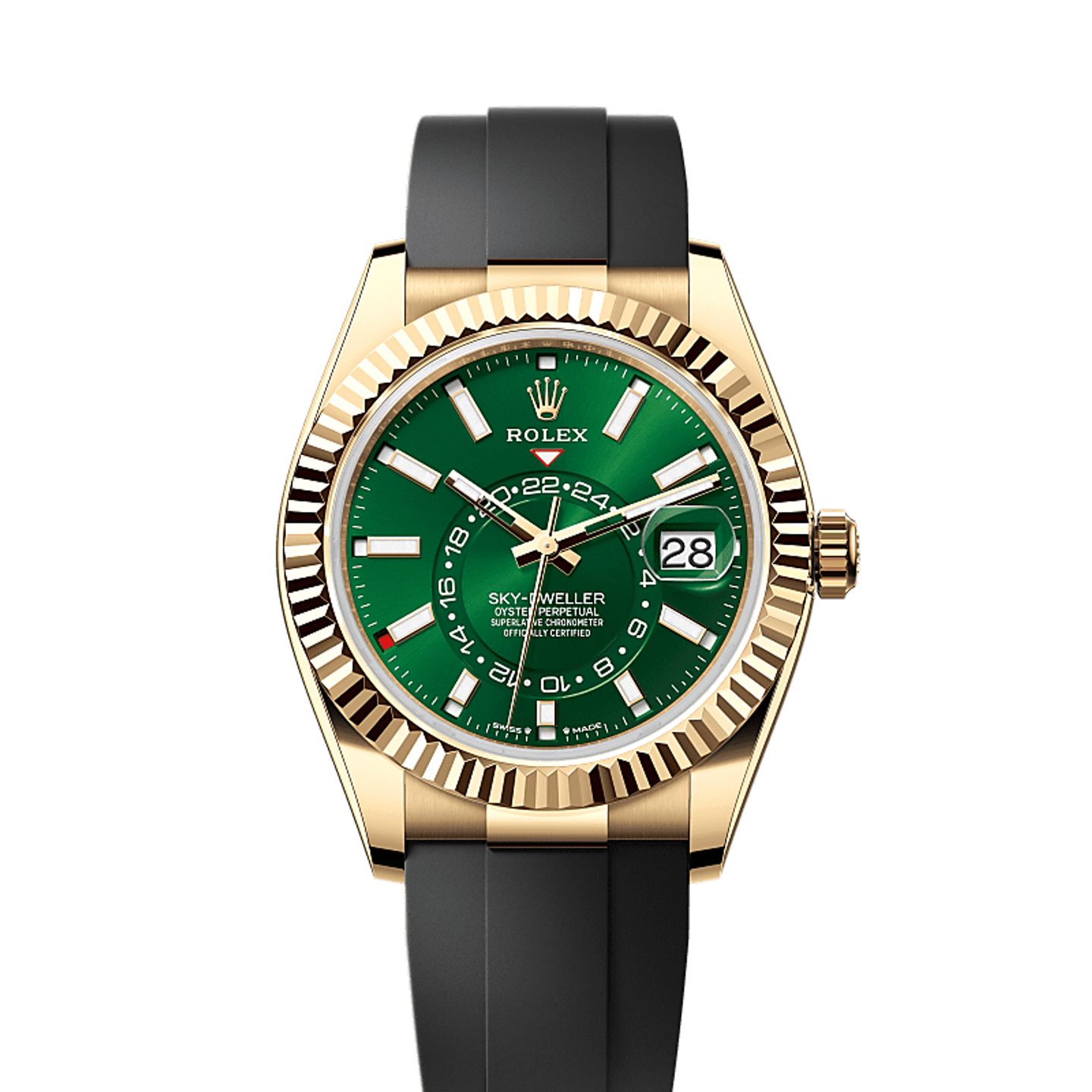 Rolex Sky-Dweller 336238 (2025) - Zwart wijzerplaat 42mm Geelgoud (1/1)