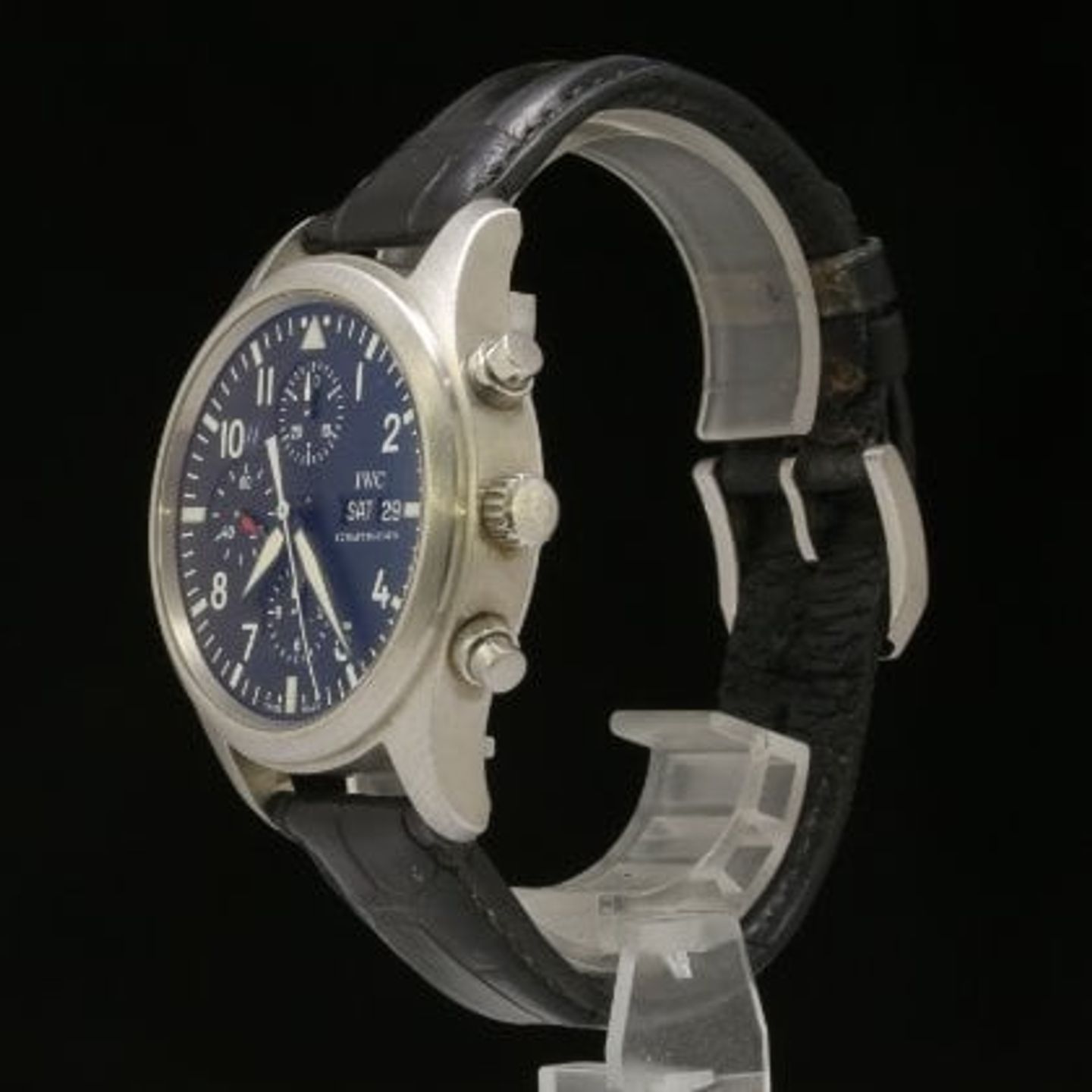 IWC Pilot Chronograph IW371701 (2010) - Black dial 42 mm Steel case (2/6)