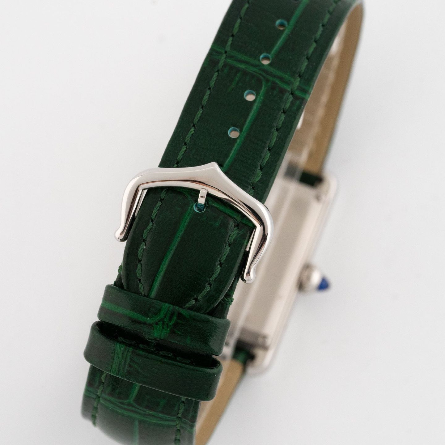 Cartier Tank WSTA0056 (2022) - Groen wijzerplaat 34mm Staal (4/5)