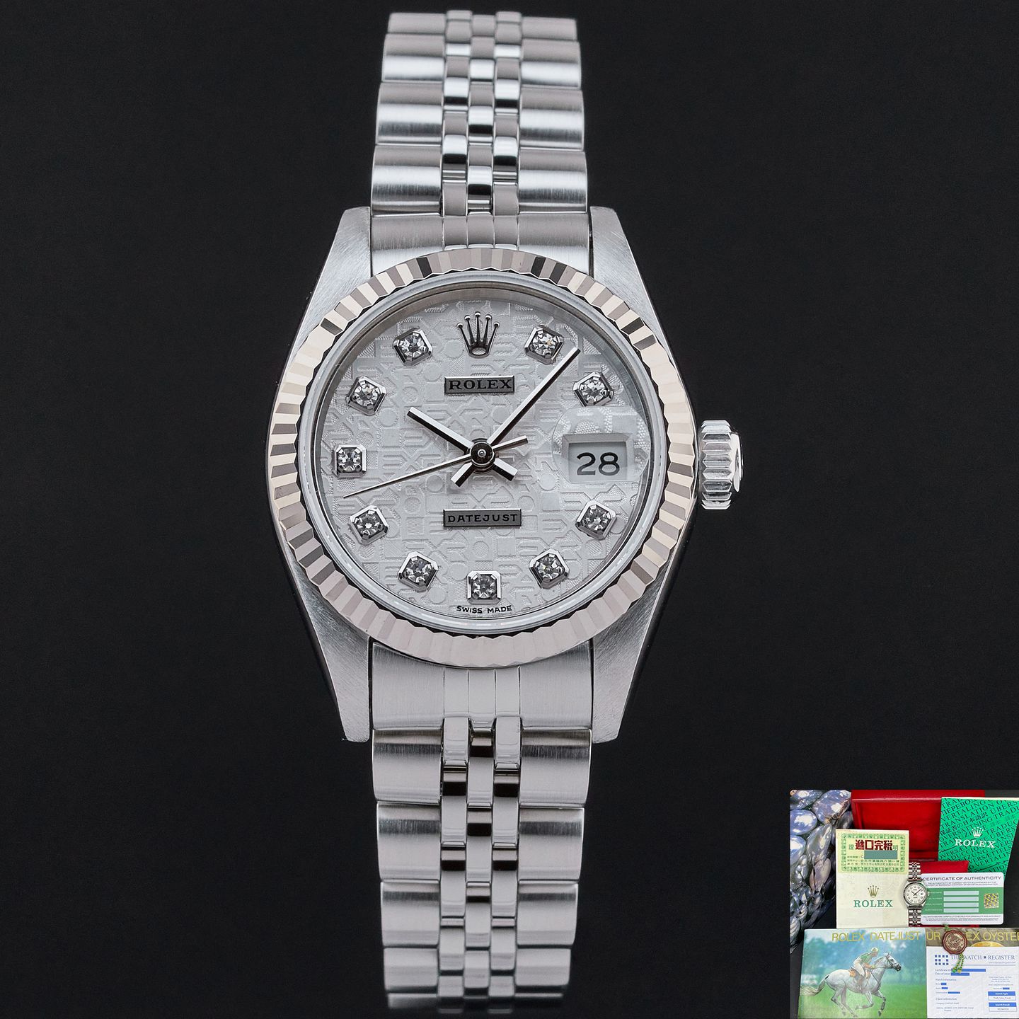 Rolex Lady-Datejust 69174 (1993) - 26mm Staal (1/8)