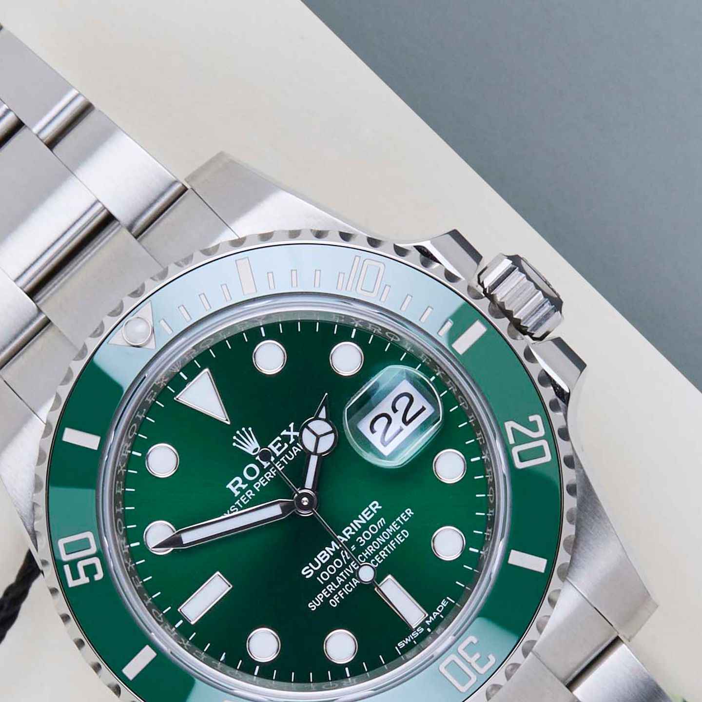 Rolex Submariner Date 116610LV (2019) - Groen wijzerplaat 40mm Staal (3/8)