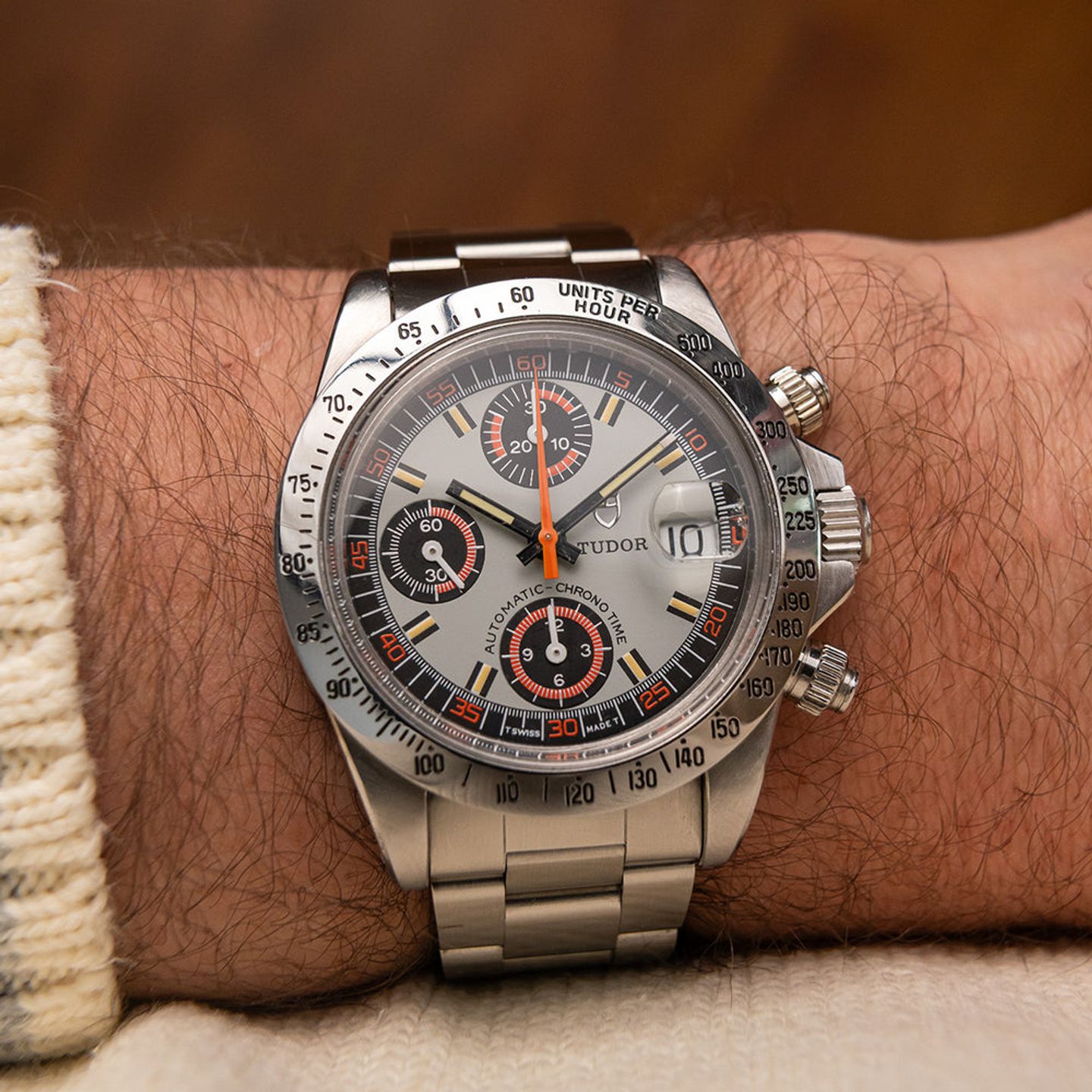 Tudor Oysterdate Big Block 94300 (Unknown (random serial)) - Grey dial 40 mm Steel case (2/8)