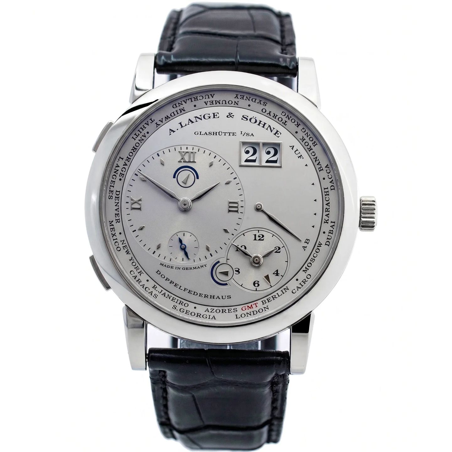 A. Lange & Söhne Lange 1 101.001 (2005) - Silver dial 42 mm Yellow Gold case (1/7)