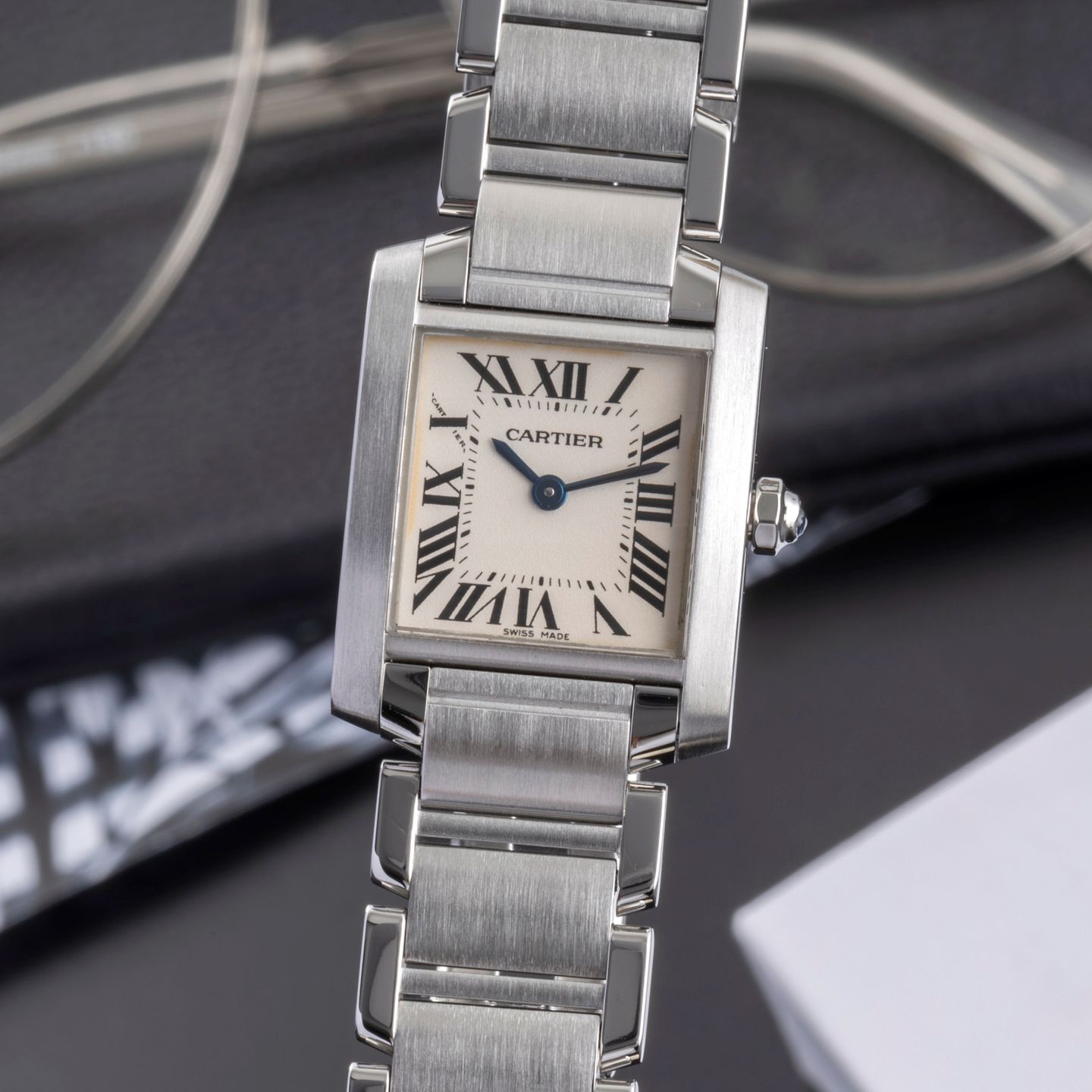 Cartier Tank Française SM W51008Q3 (2005) - 20 mm Steel case (3/8)