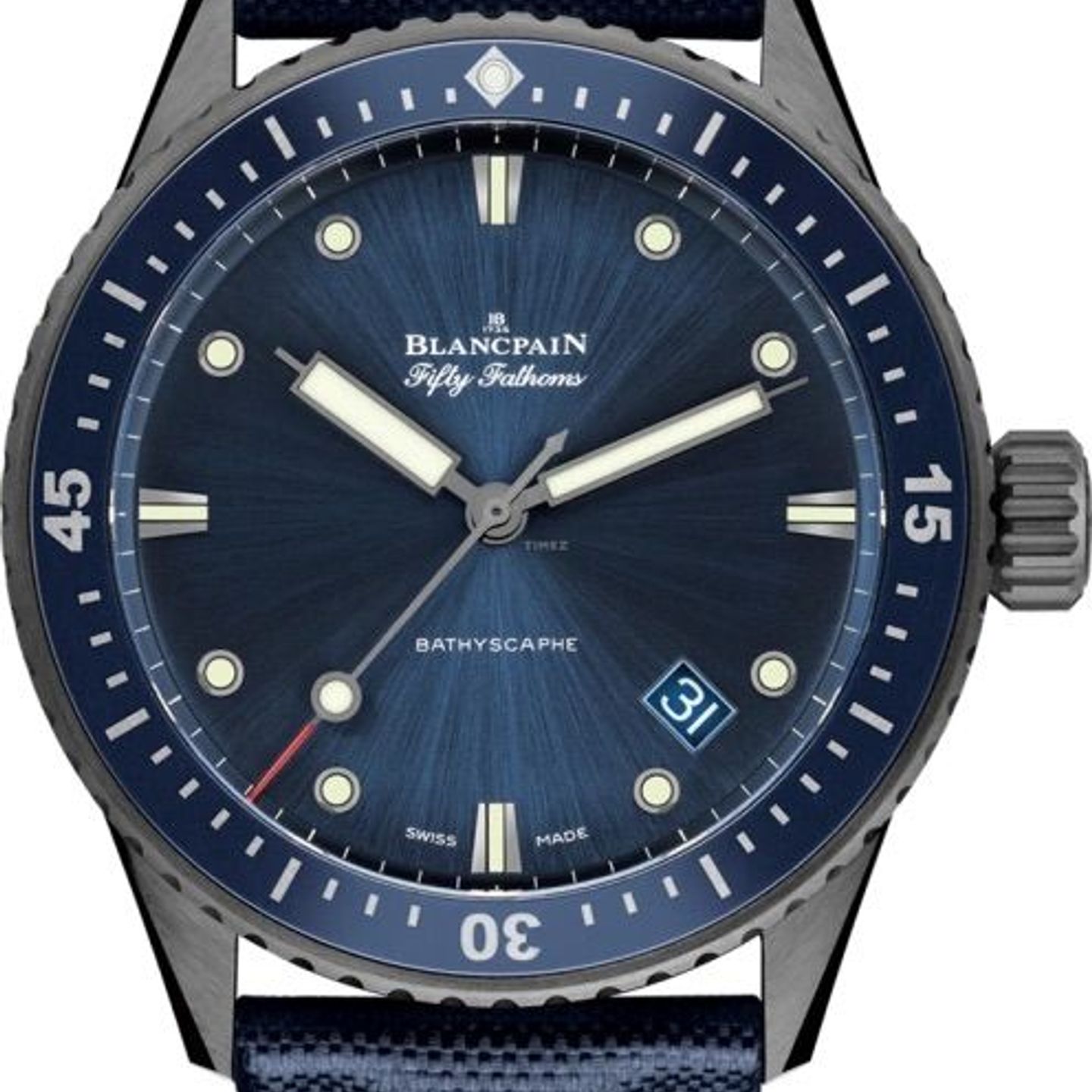 Blancpain Fifty Fathoms 5000-0240-O52A (2024) - Blauw wijzerplaat 43mm Keramiek (1/1)