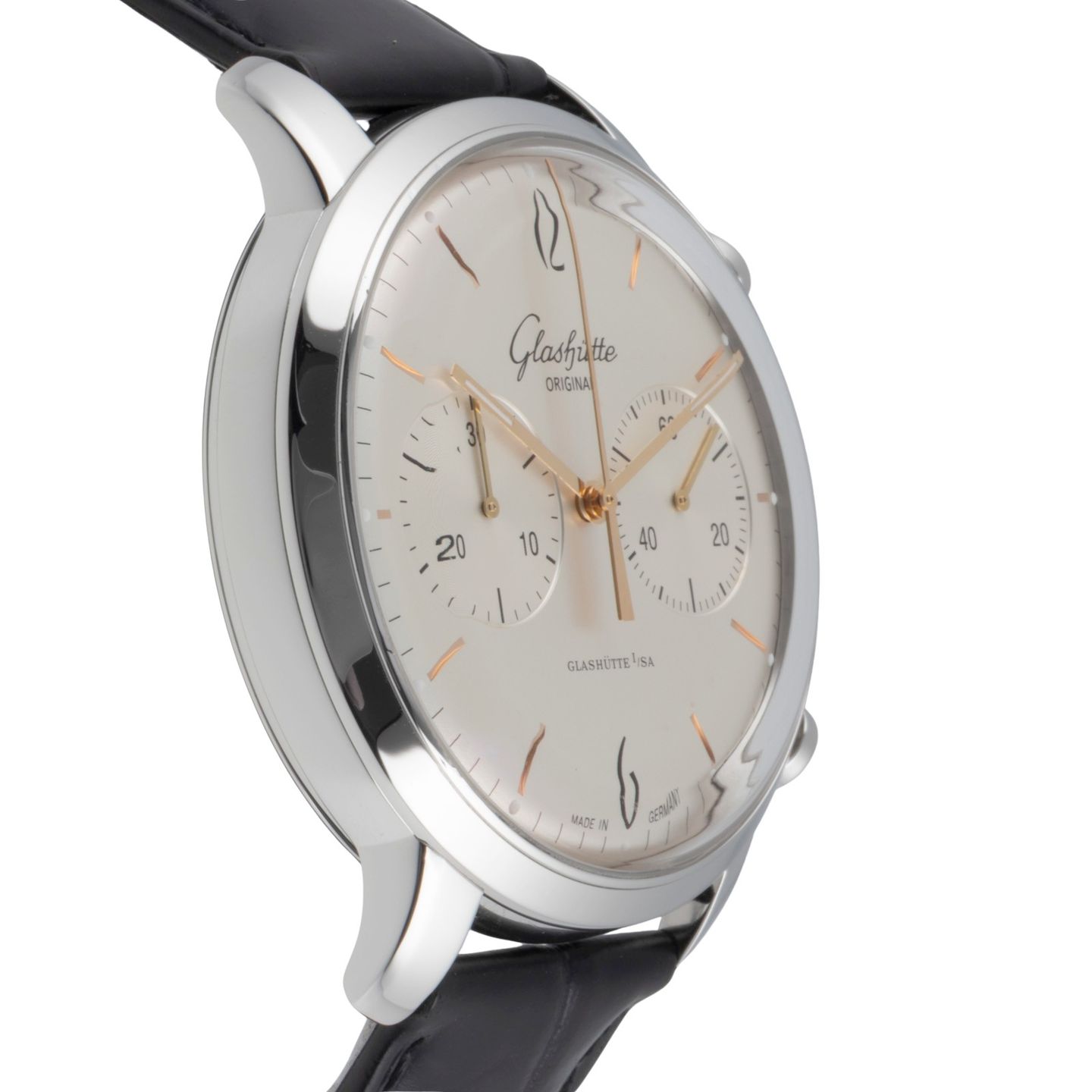 Glashütte Original Sixties Chronograph 1-39-34-03-22-04 (2022) - Silver dial 41 mm Steel case (7/8)