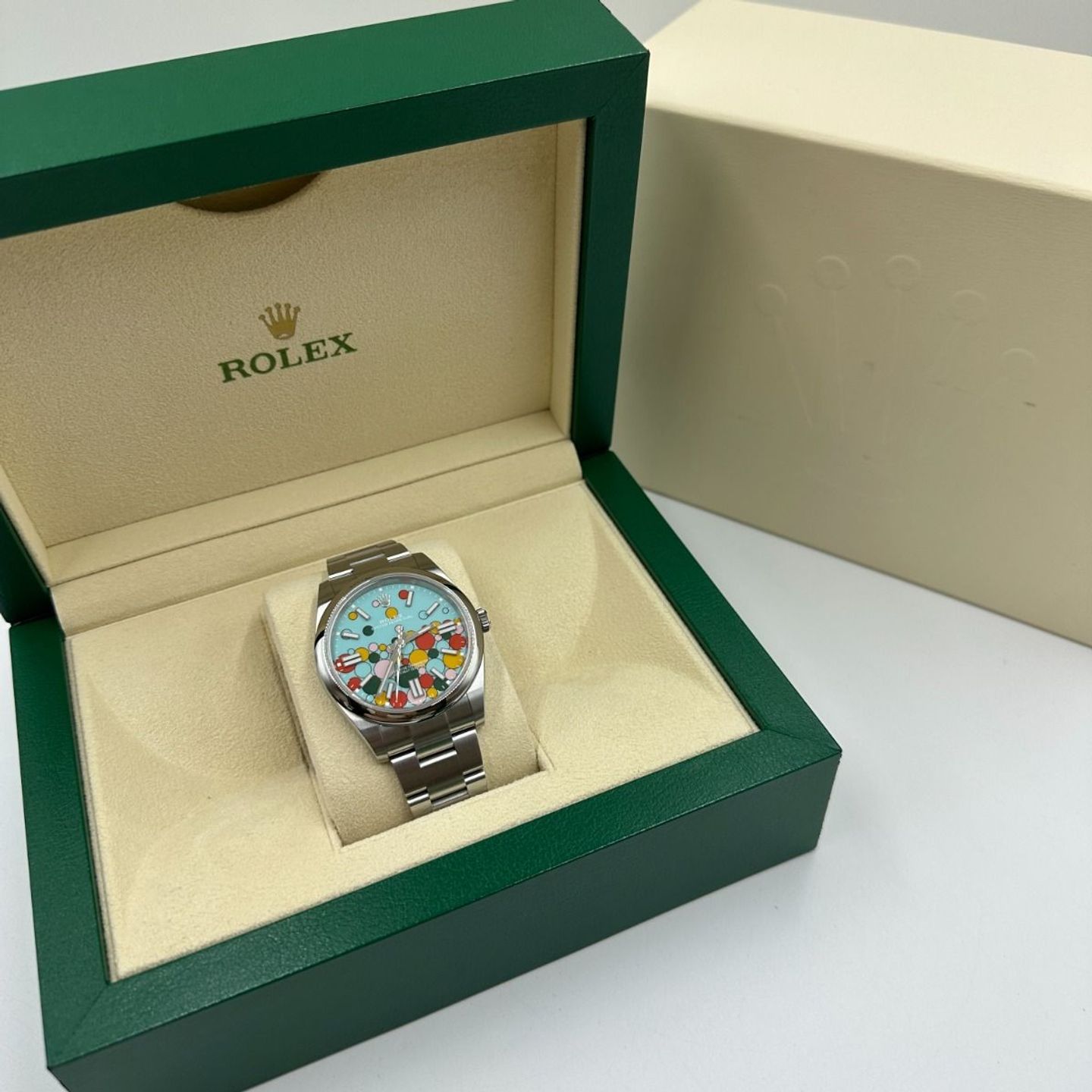 Rolex Oyster Perpetual 124300 (2024) - Blauw wijzerplaat 41mm Staal (3/8)