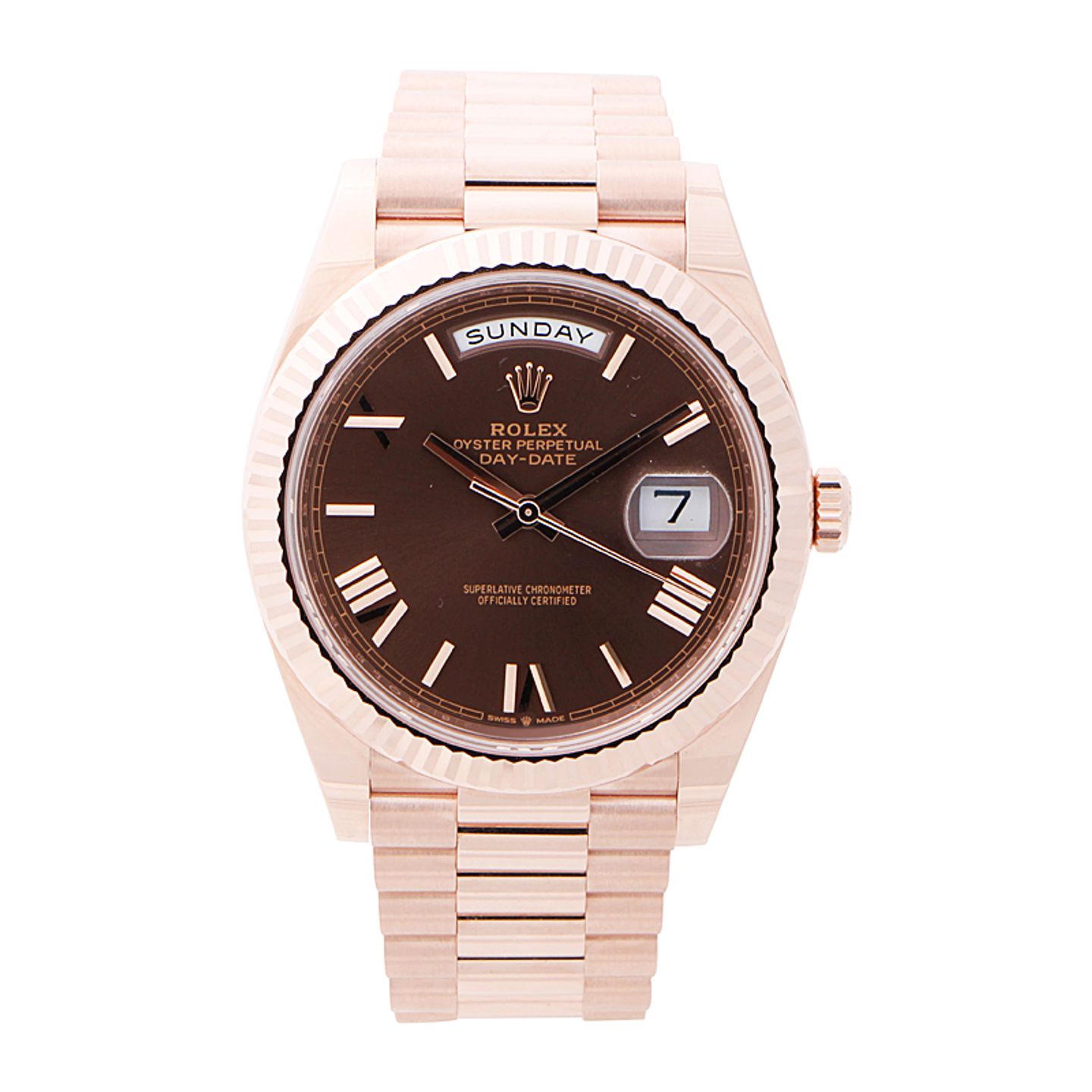 Rolex Day-Date 40 228235 (2024) - Bruin wijzerplaat 40mm Roségoud (1/4)