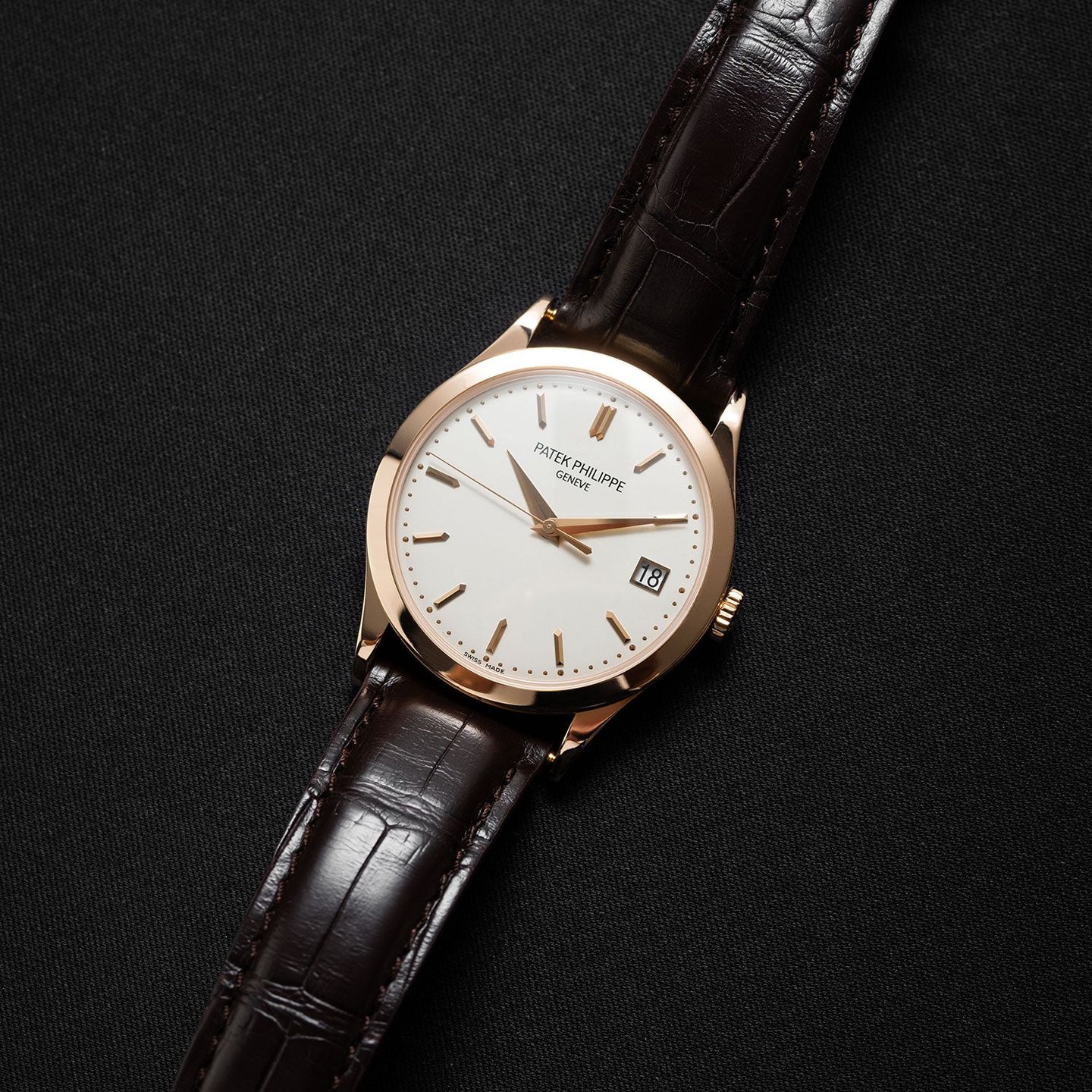 Patek Philippe Calatrava 5296R-010 (2013) - Zilver wijzerplaat 38mm Roségoud (4/7)