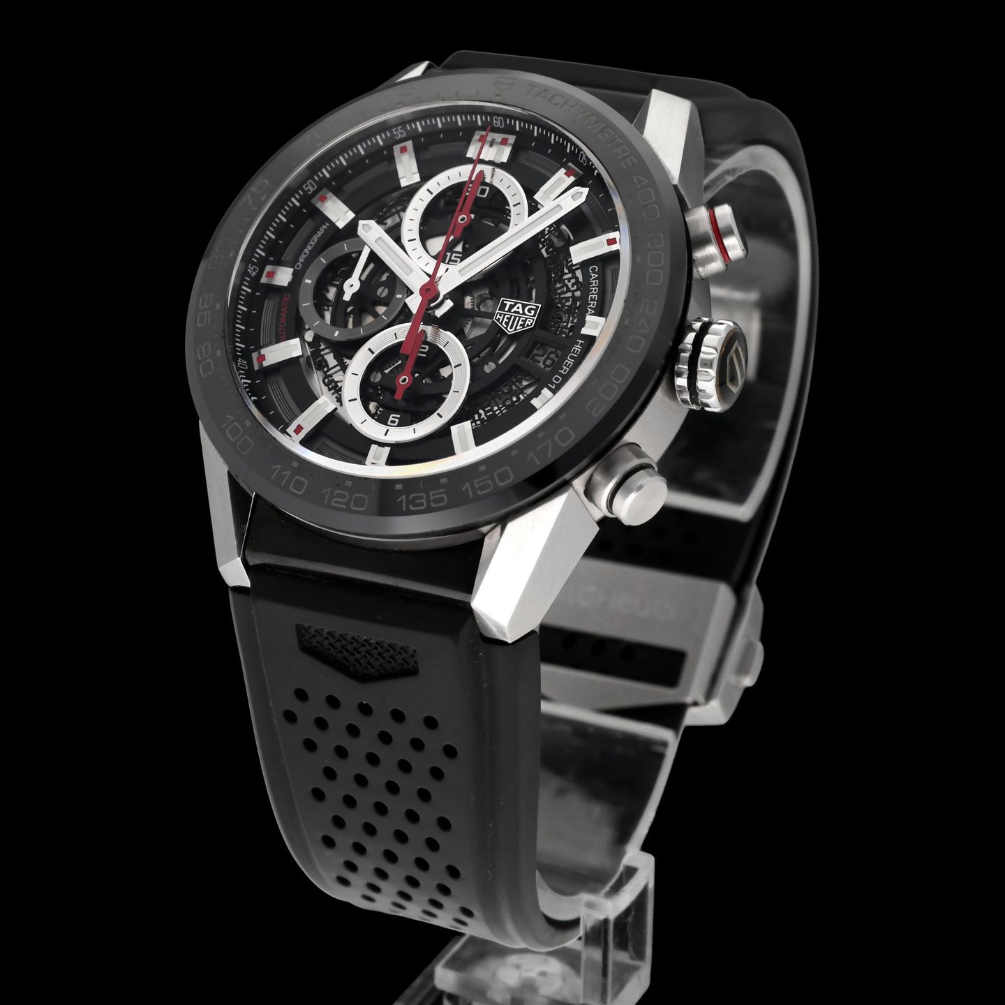 TAG Heuer Carrera Calibre HEUER 01 CAR201V (2017) - Black dial 43 mm Steel case (4/8)