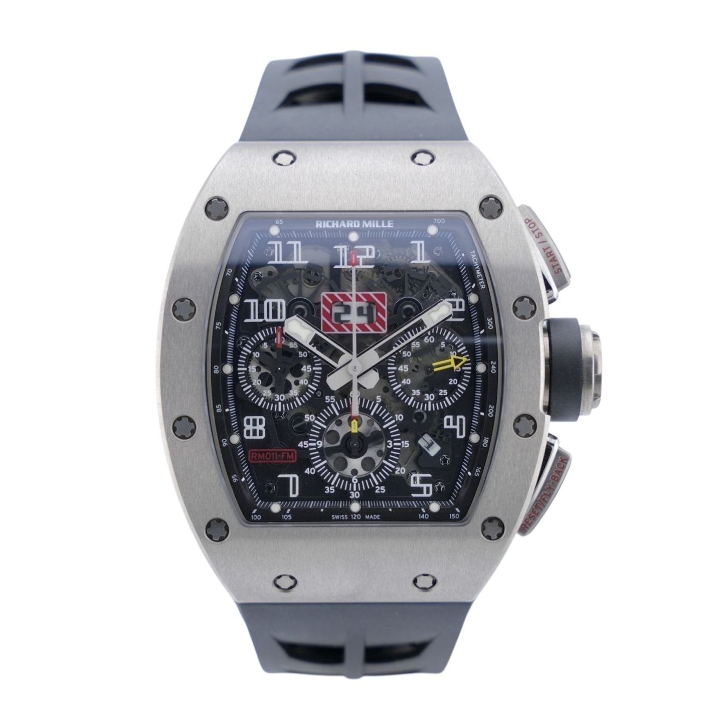 Richard Mille RM 011 RM011 TI (Unknown (random serial)) - Transparent dial 40 mm Titanium case (1/8)