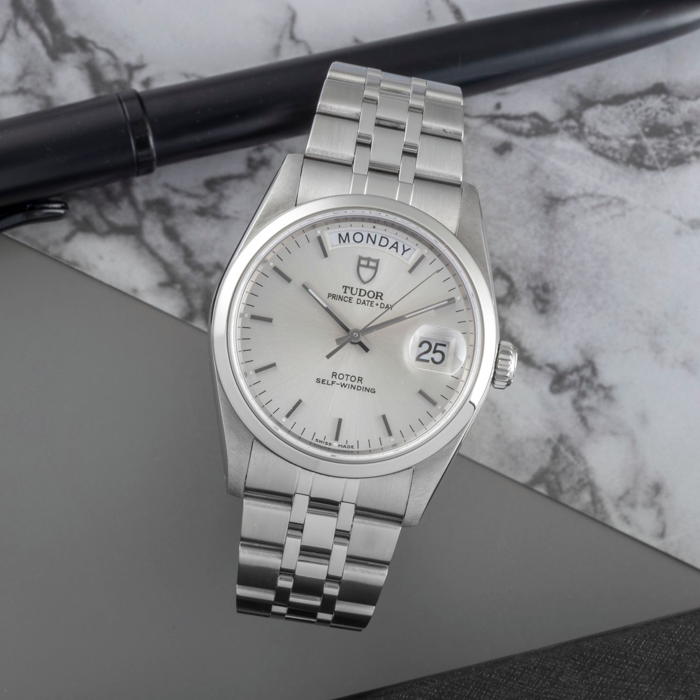 Tudor Prince Date 76200 (2005) - 36mm Staal (1/8)