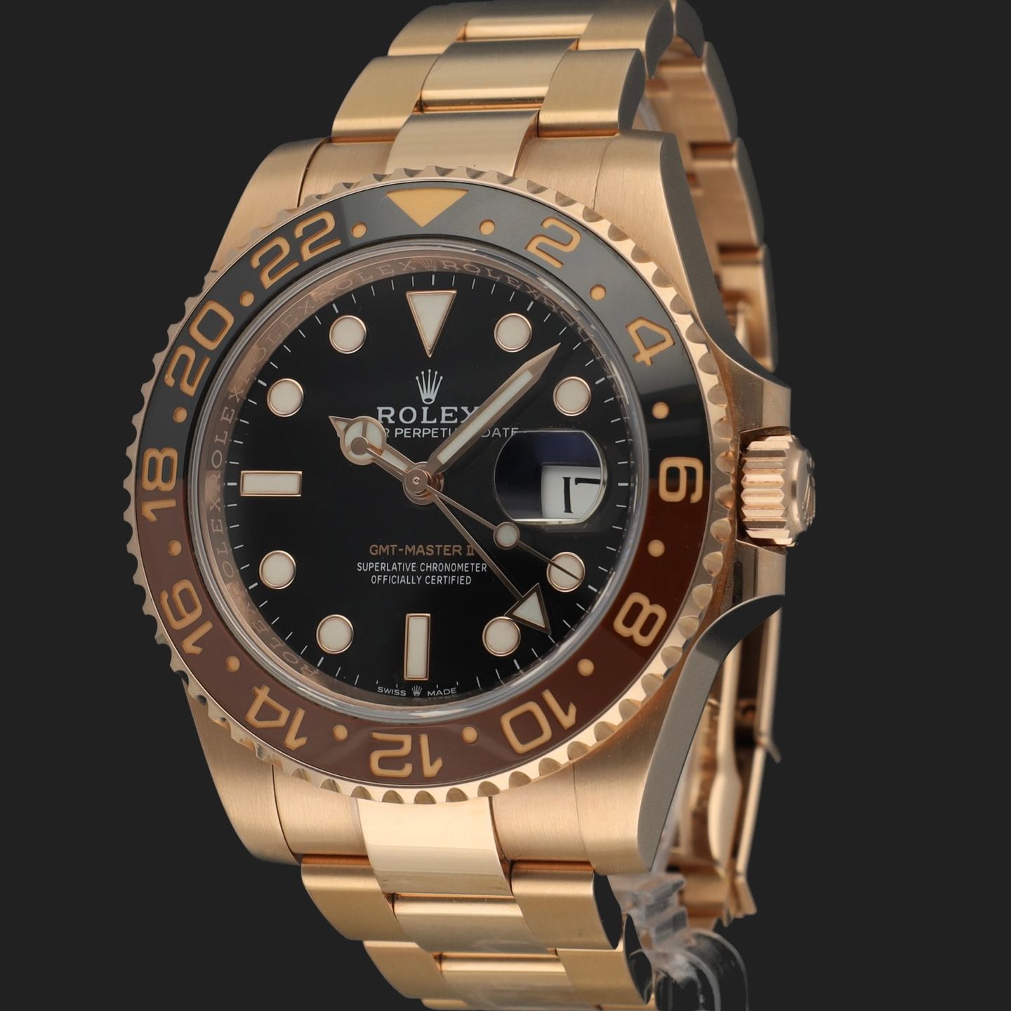 Rolex GMT-Master II 126715CHNR (2018) - Black dial 40 mm Rose Gold case (1/8)