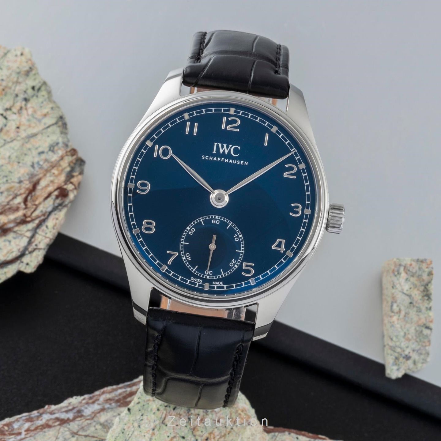 IWC Portuguese Automatic IW358305 (Unknown (random serial)) - Blue dial 40 mm Steel case (3/8)