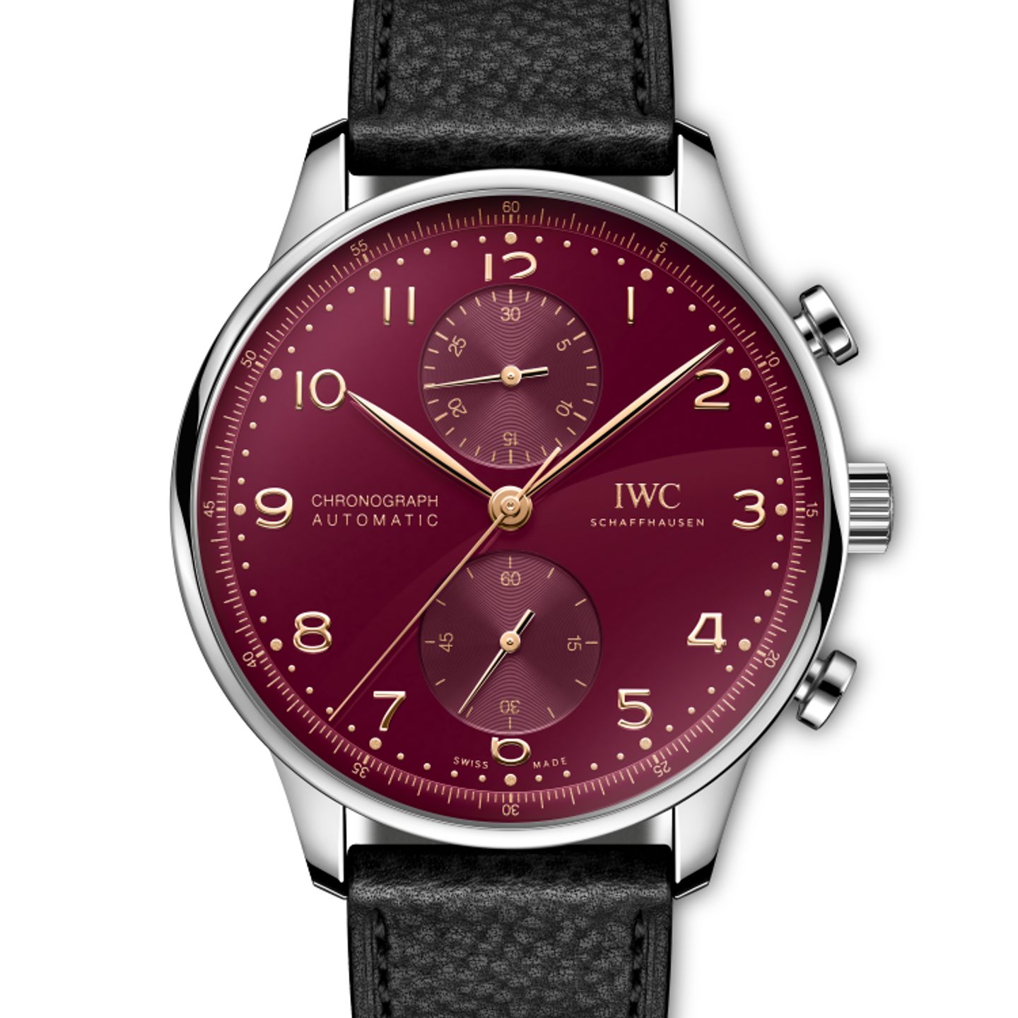 IWC Portuguese Chronograph IW371629 (2024) - Rood wijzerplaat 41mm Staal (1/1)