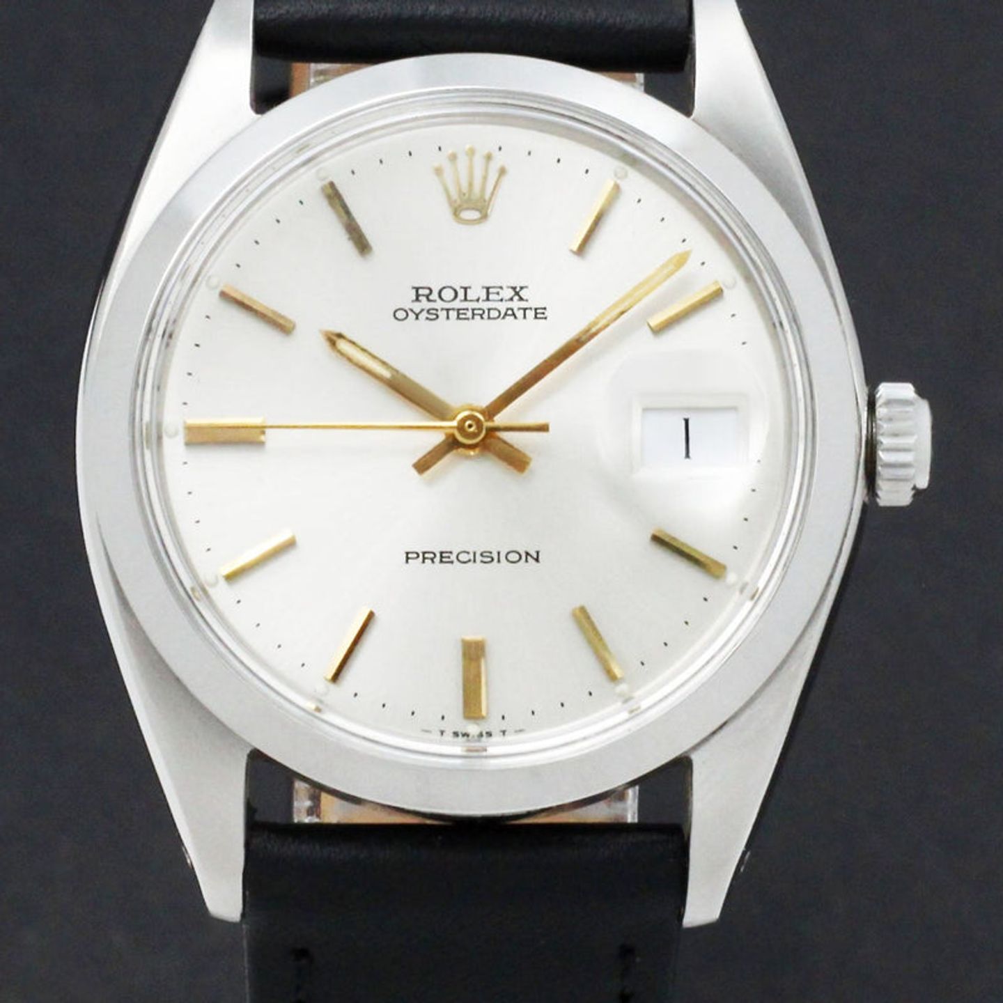 Rolex Oyster Precision 6694 (1972) - Zilver wijzerplaat 34mm Staal (1/7)