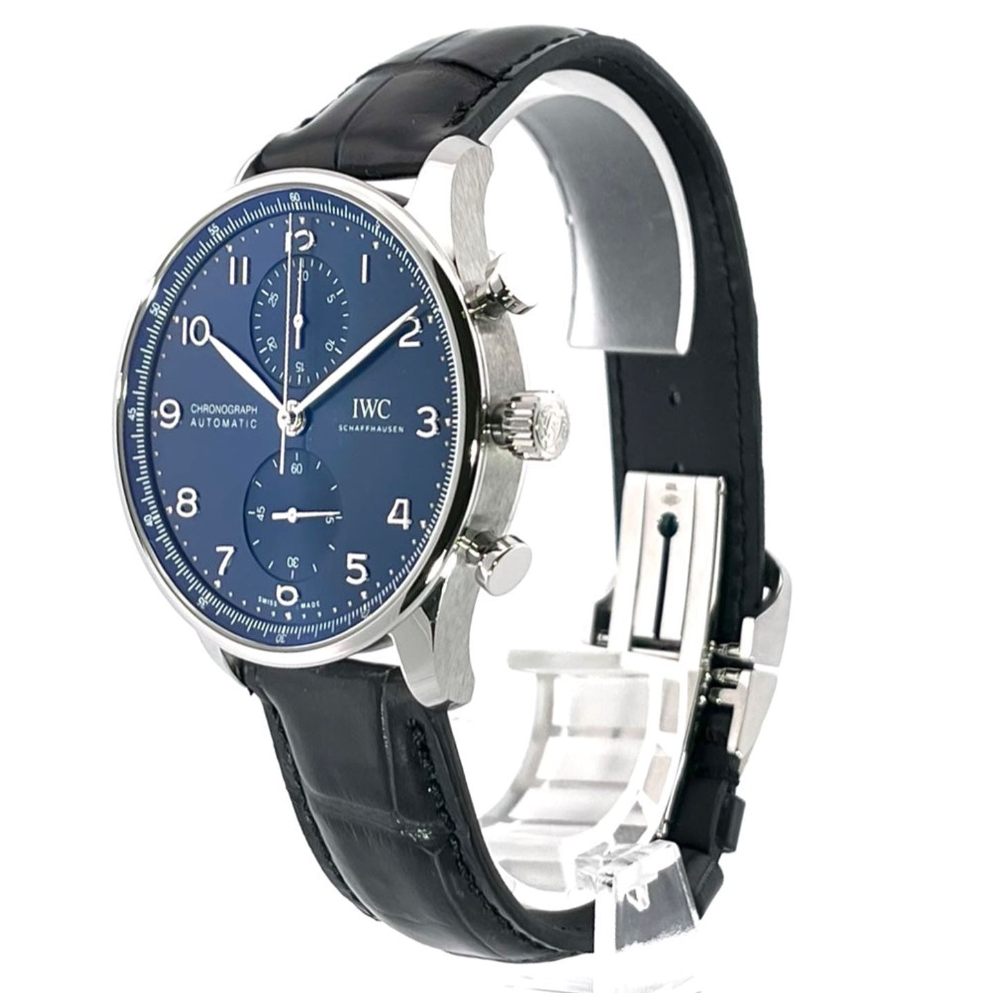 IWC Portuguese Chronograph IW371606 (2024) - Blue dial 41 mm Steel case (3/7)