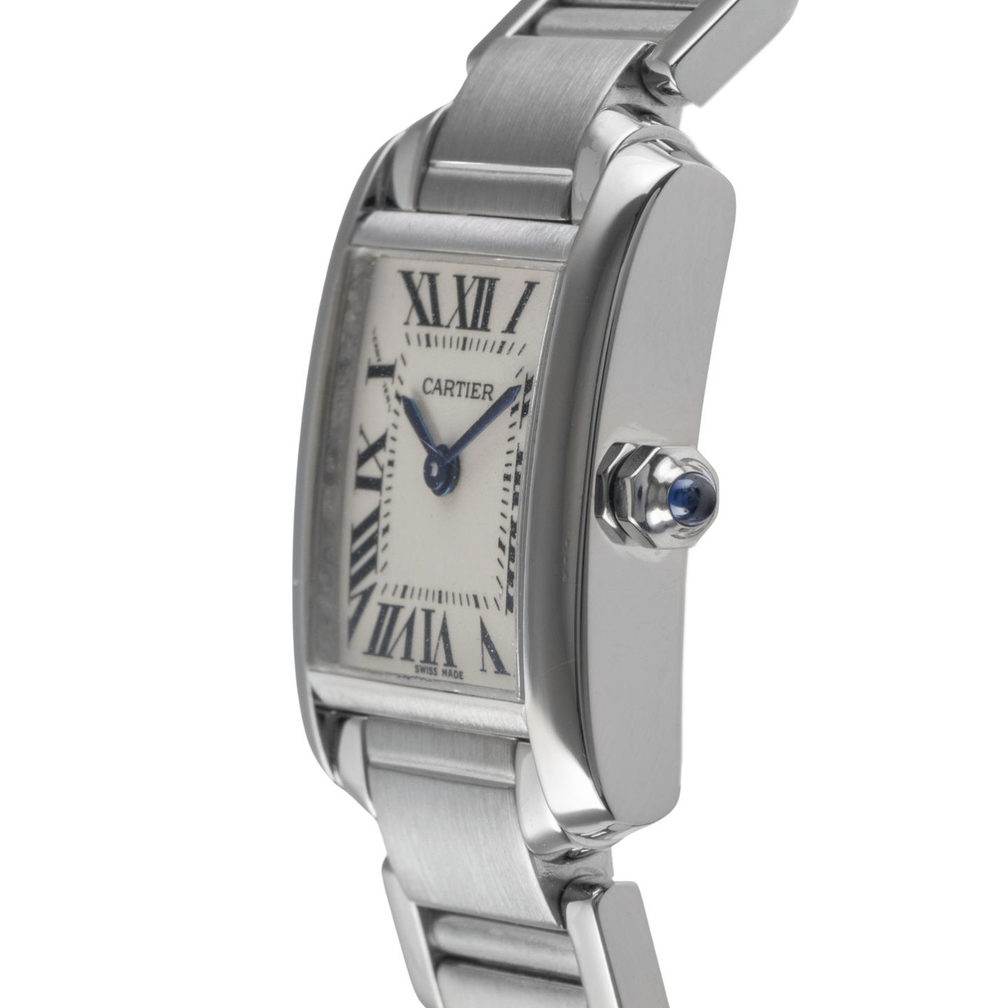 Cartier Tank Française W50012S3 (2005) - Zilver wijzerplaat 20mm Witgoud (6/8)