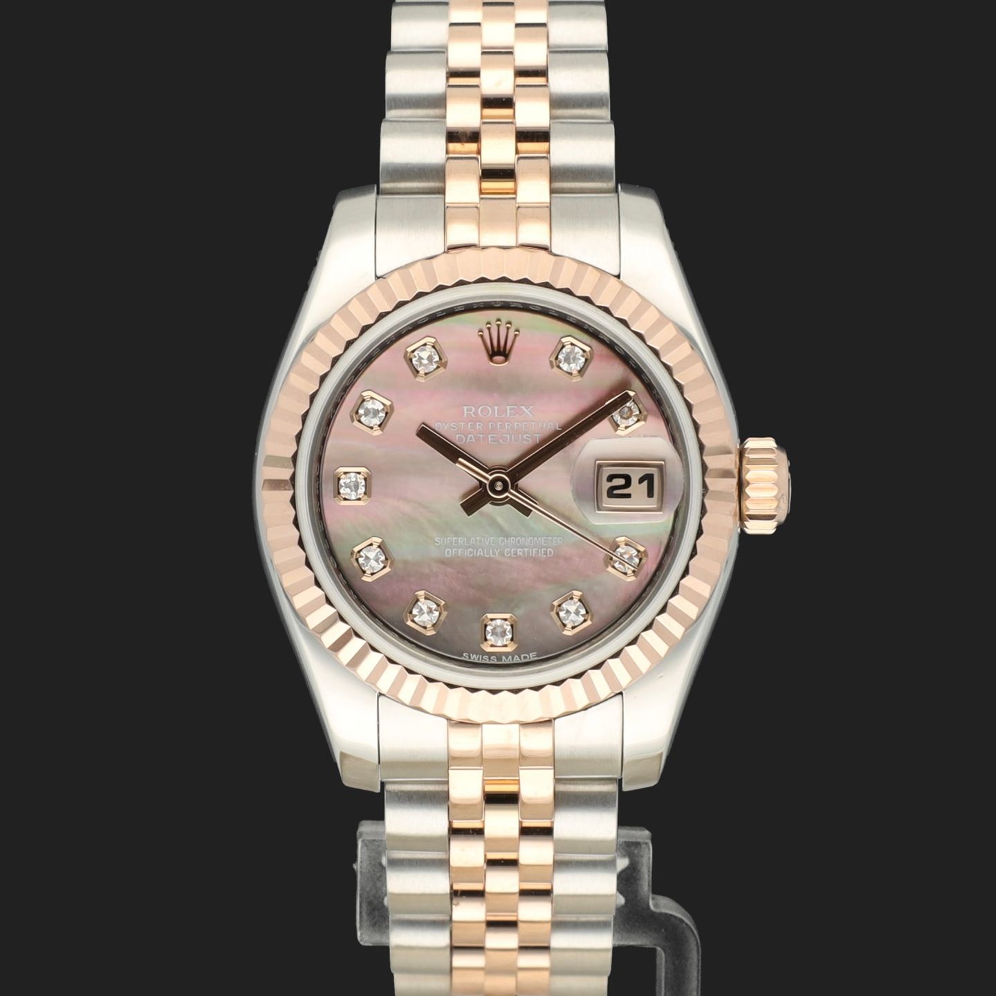 Rolex Lady-Datejust 179171 (2017) - Pearl dial 26 mm Gold/Steel case (2/8)