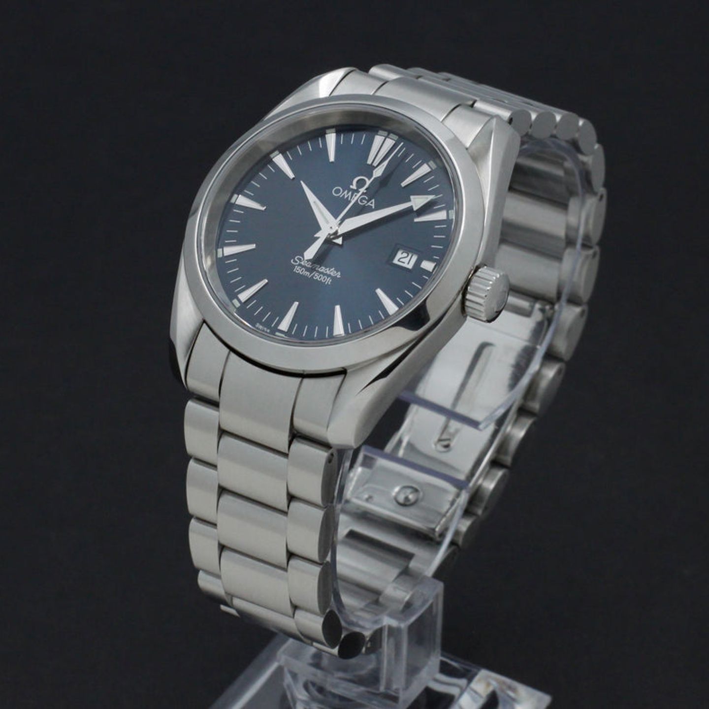 Omega Seamaster Aqua Terra 2518.80.00 (1998) - Blauw wijzerplaat 36mm Staal (5/7)