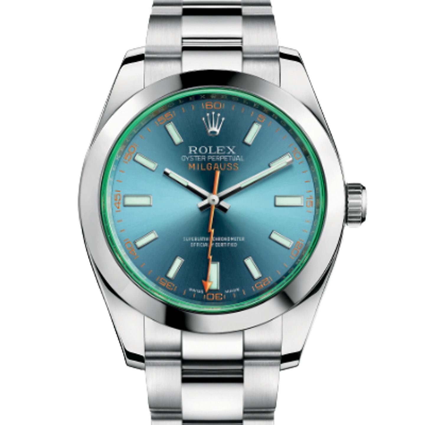 Rolex Milgauss 116400GV (2020) - Blauw wijzerplaat 40mm Staal (1/6)