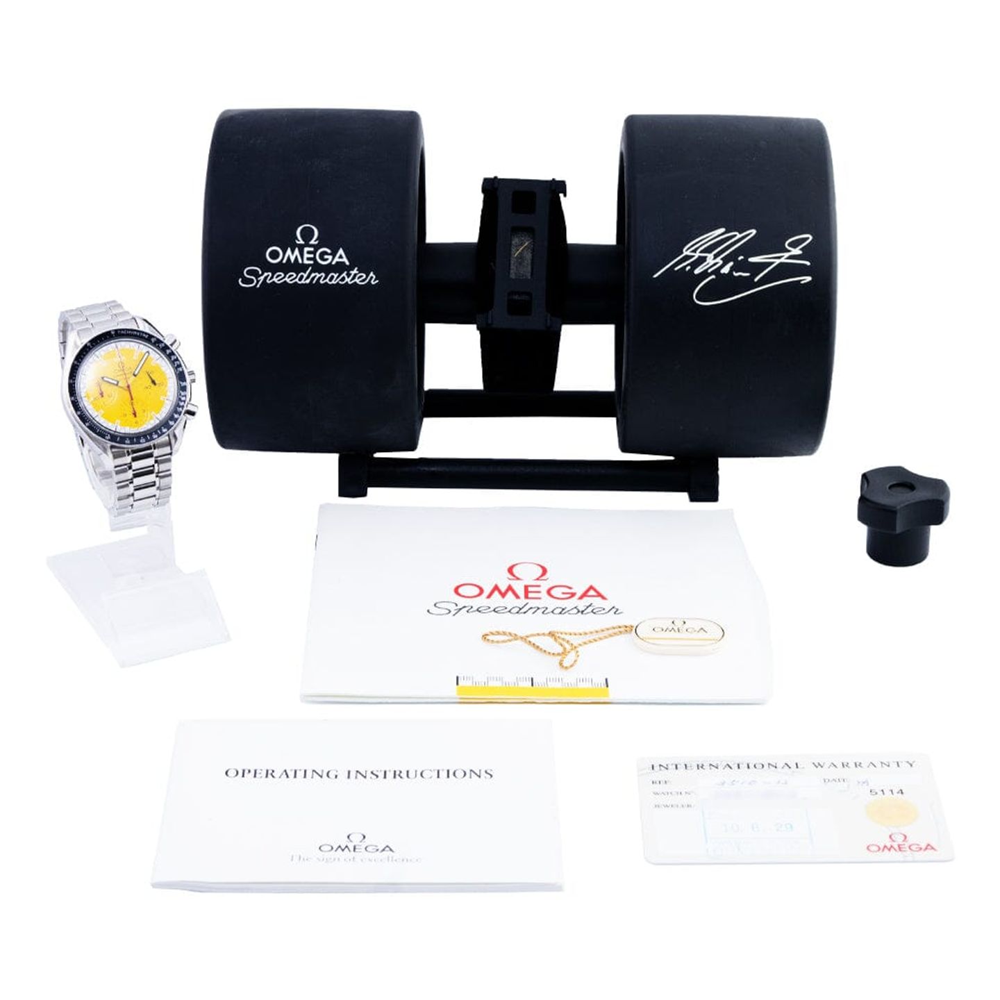 Omega Speedmaster Reduced 3510.12.00 (Onbekend (willekeurig serienummer)) - Geel wijzerplaat 39mm Staal (5/6)