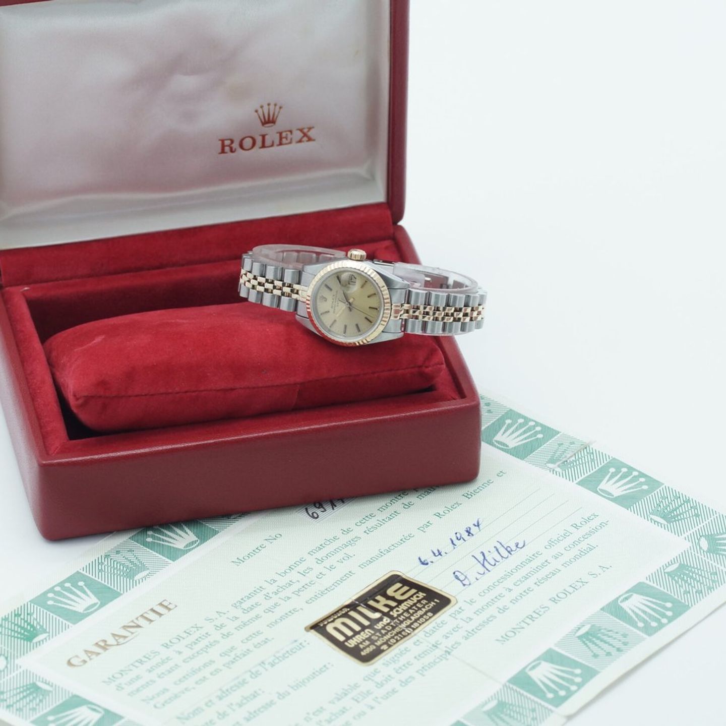 Rolex Lady-Datejust 69173 (1984) - Champagne dial 26 mm Gold/Steel case (2/8)