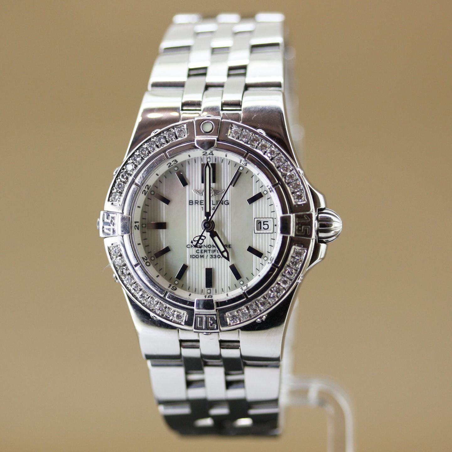 Breitling Starliner A71340 (2008) - Pearl dial 30 mm Steel case (2/8)