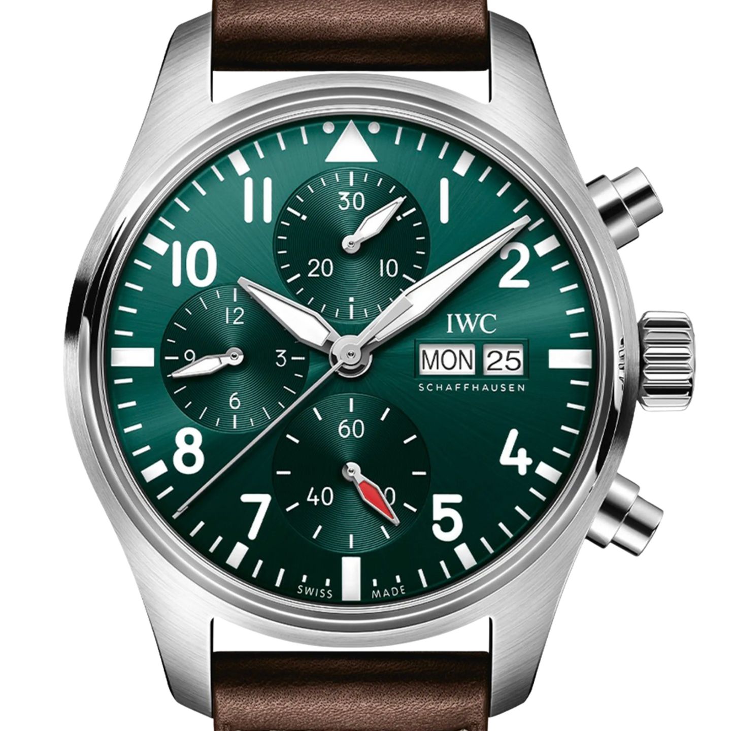 IWC Pilot Chronograph IW388103 (2026) - Groen wijzerplaat 41mm Staal (1/5)