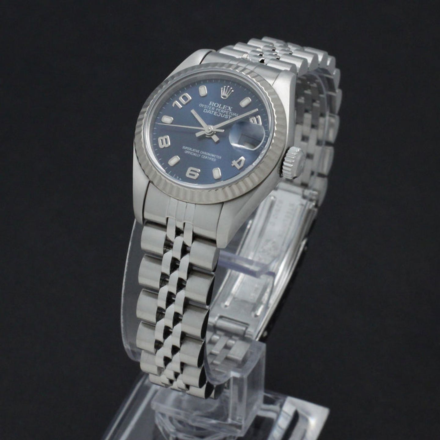 Rolex Lady-Datejust 69174 (1999) - Blauw wijzerplaat 26mm Staal (2/7)